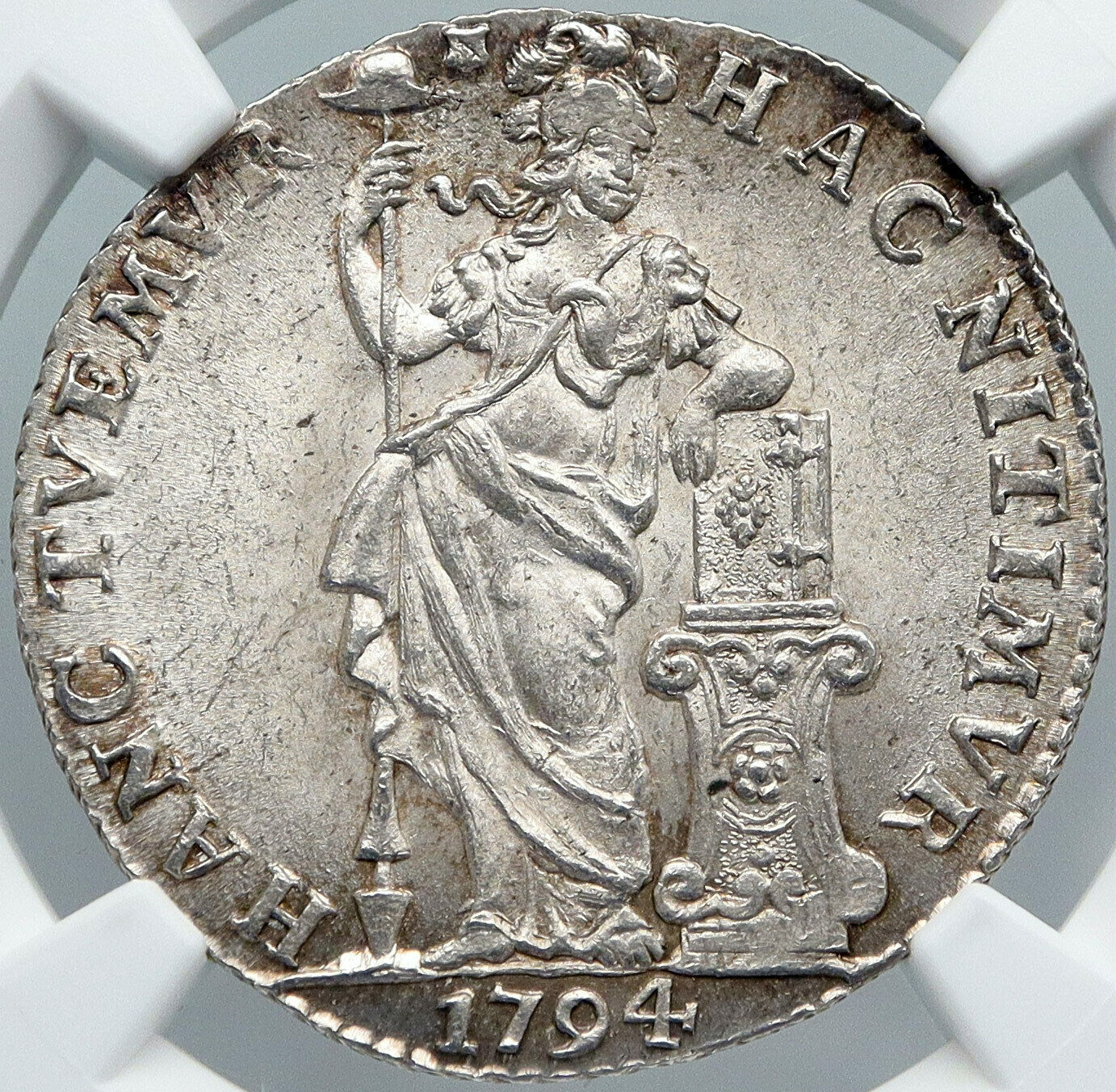 1794 NETHERLANDS Dutch Republic UTRECHT ANTIQUE Silver Gulden Coin NGC i88760