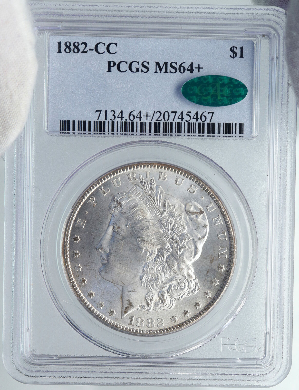 1882 CC UNITED STATES of America SILVER Morgan US RARE Dollar Coin PCGS i88562