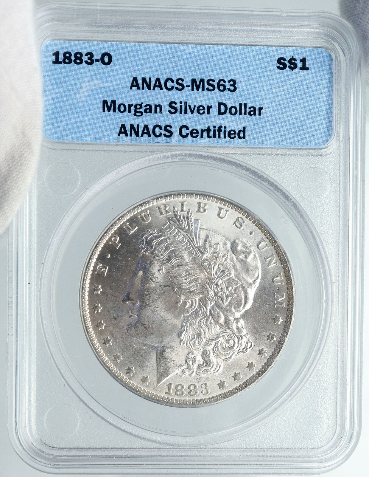 1883 O UNITED STATES of America EAGLE SILVER Morgan US Dollar Coin ANACS i88560