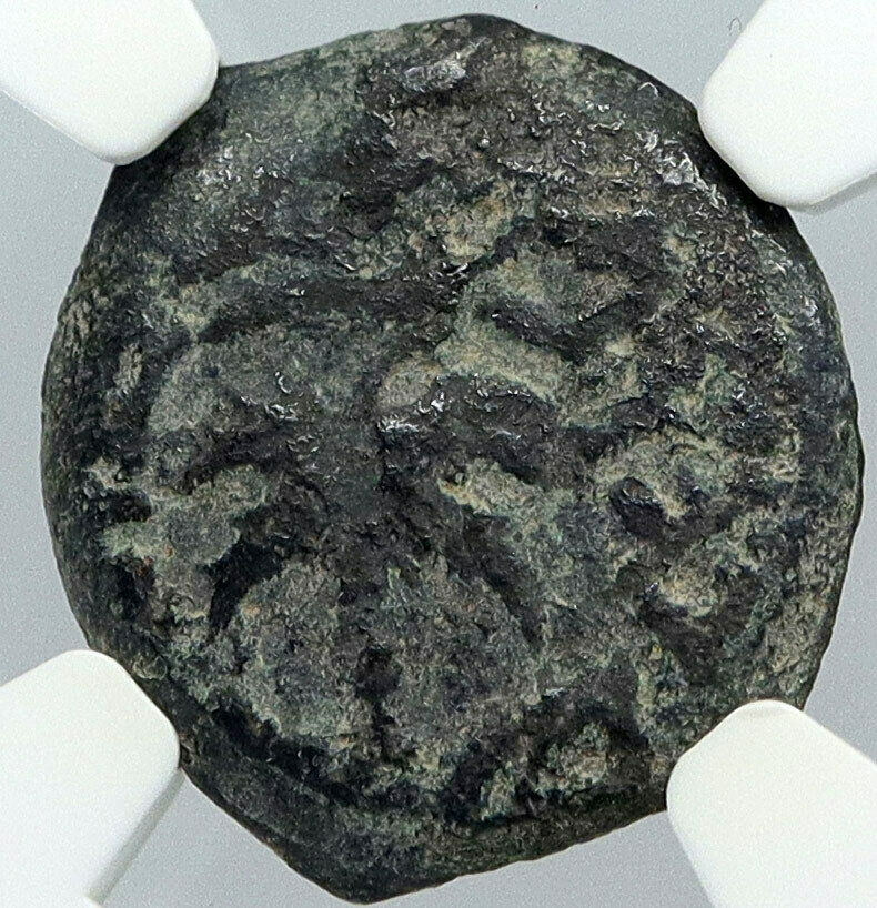 Authentic Ancient JEWISH WAR v ROMANS 68AD Yr3 JERUSALEM Coin AMPHORA NGC i88564