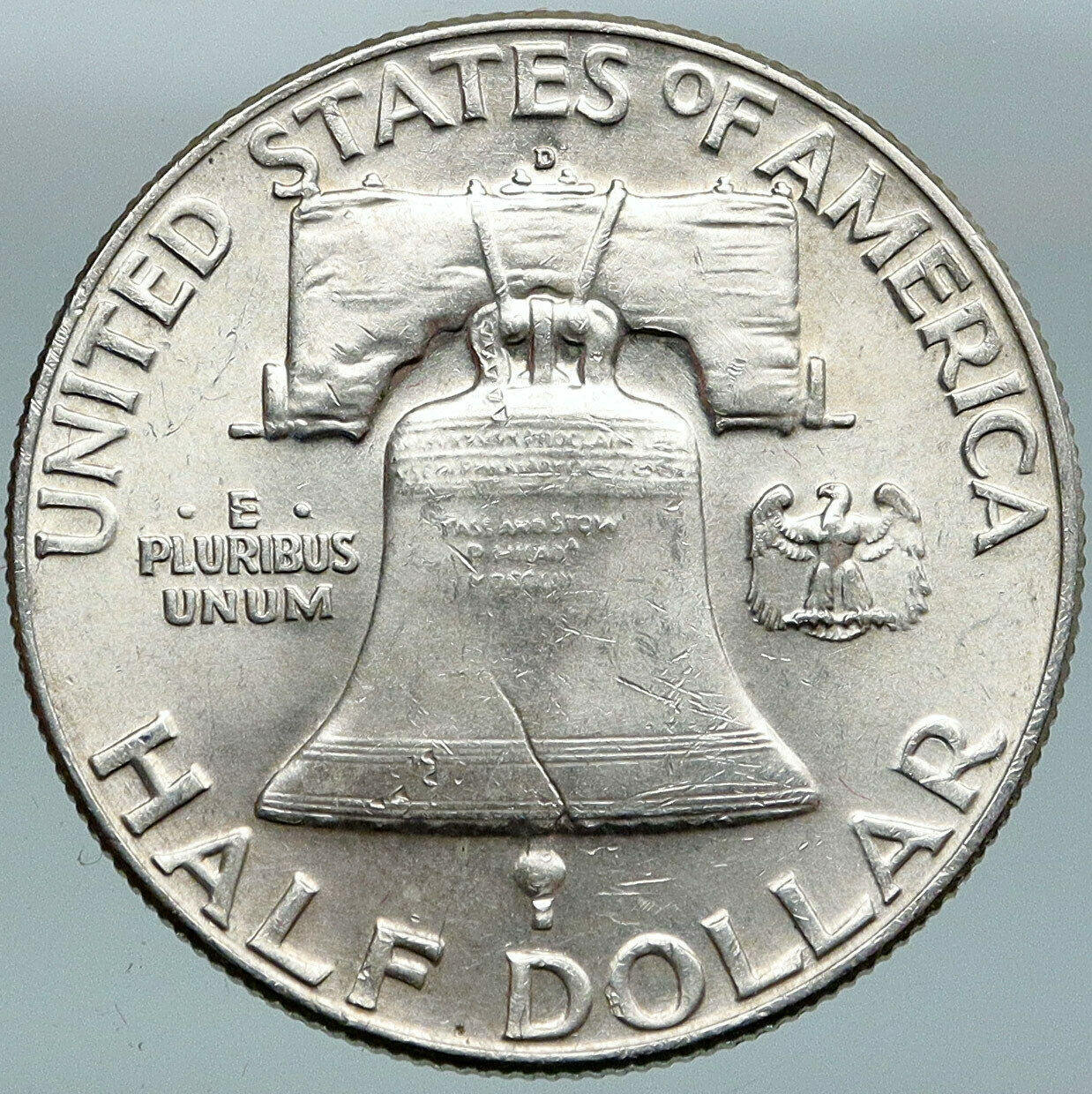 1952 USA Benjamin Franklin w LIBERTY BELL Vintage Silver Half Dollar Coin i88282