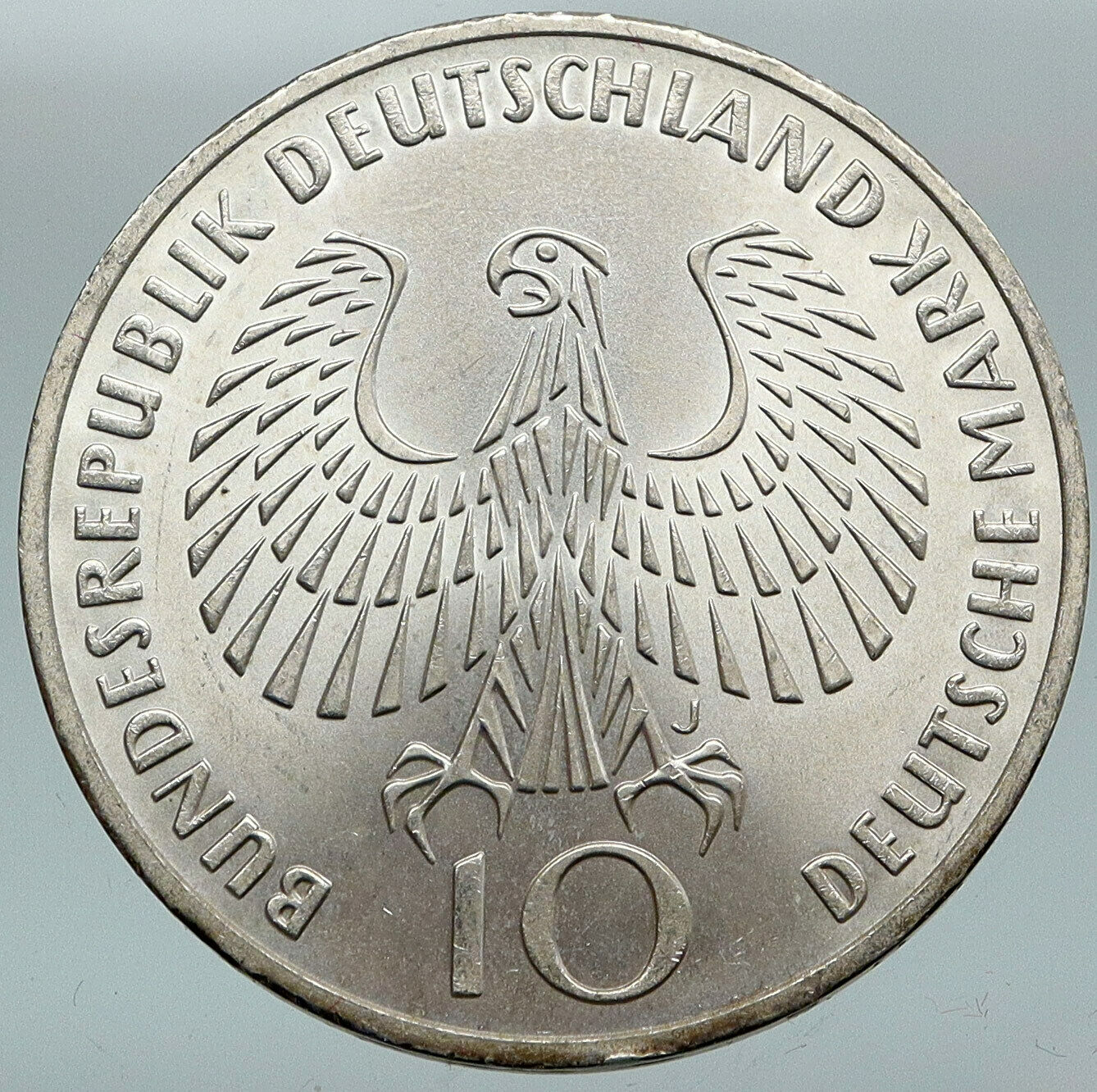 1972 Germany Munich Summer Olympic Antique Vintage Silver 10 Mark Coin i88276