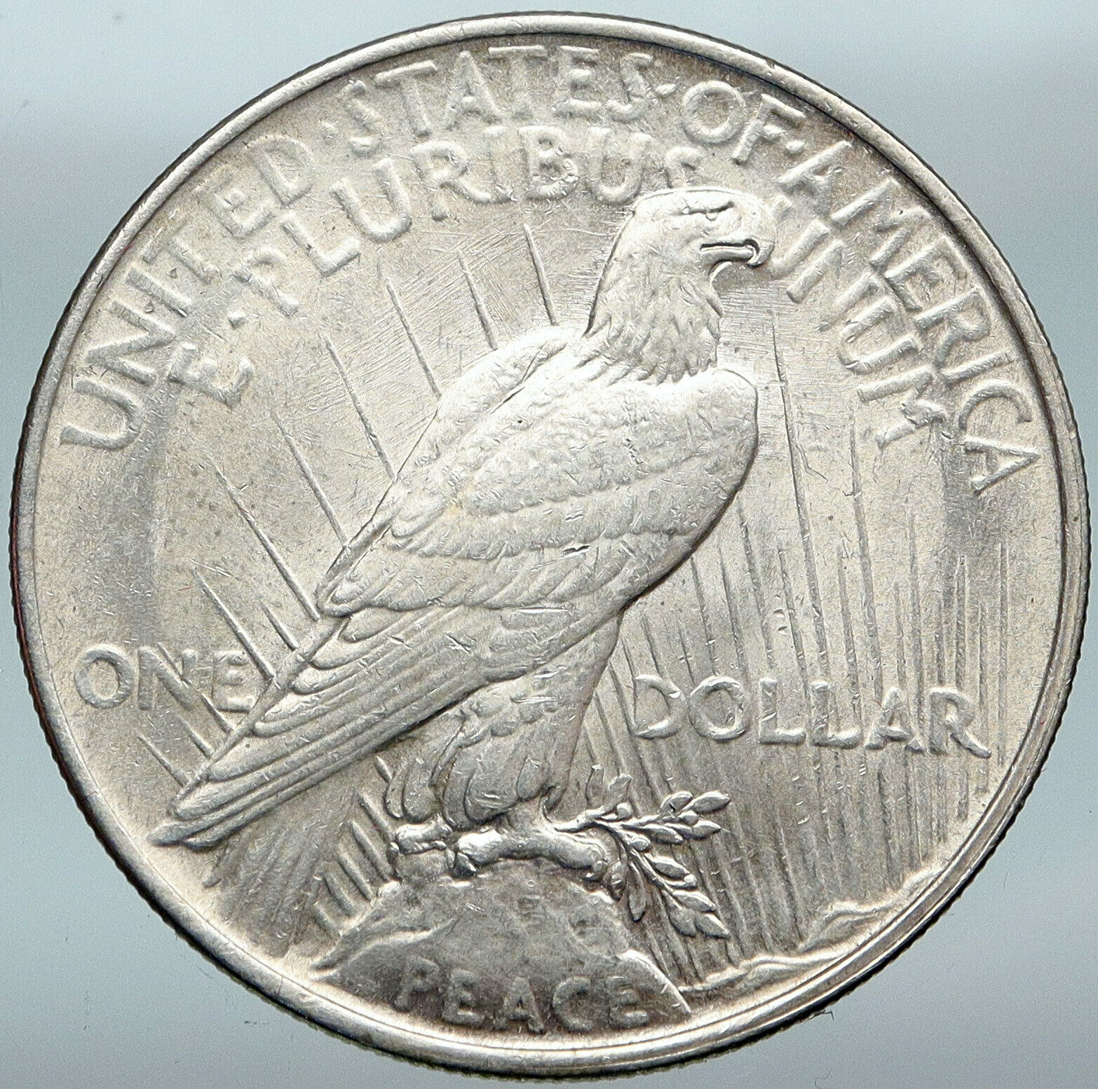 1924 USA United States LIBERTY EAGLE Vintage Silver OLD PEACE DOLLAR Coin i88289