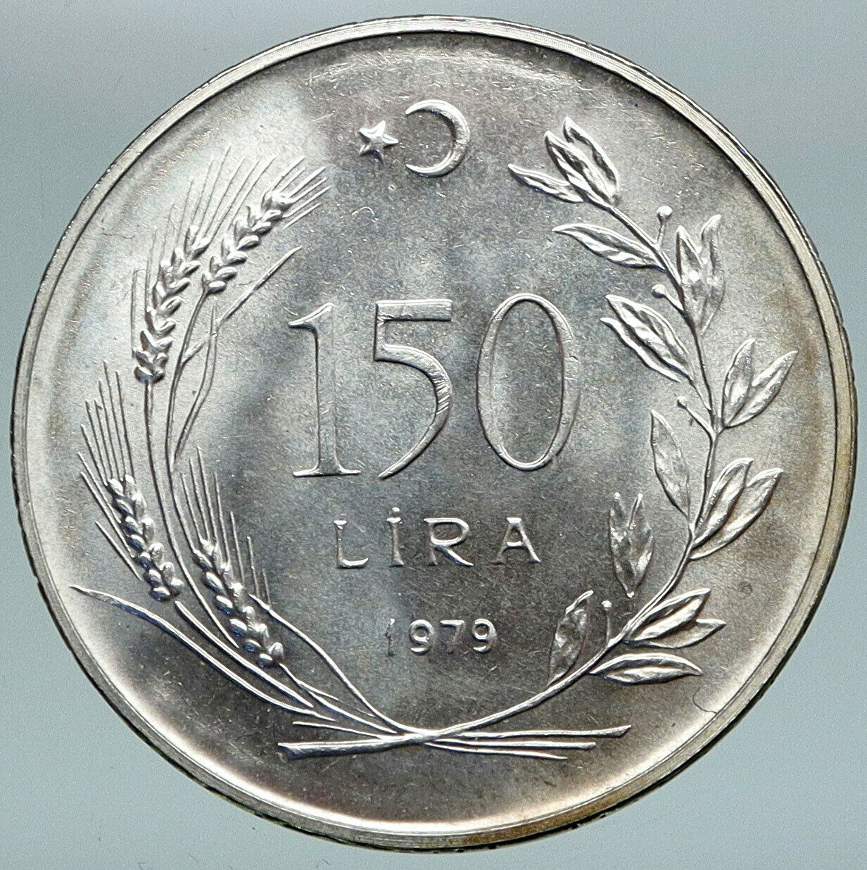 1979 TURKEY Anatolic Bride UN FAO Food Prog Silver Islamic 150 Lira Coin i88239