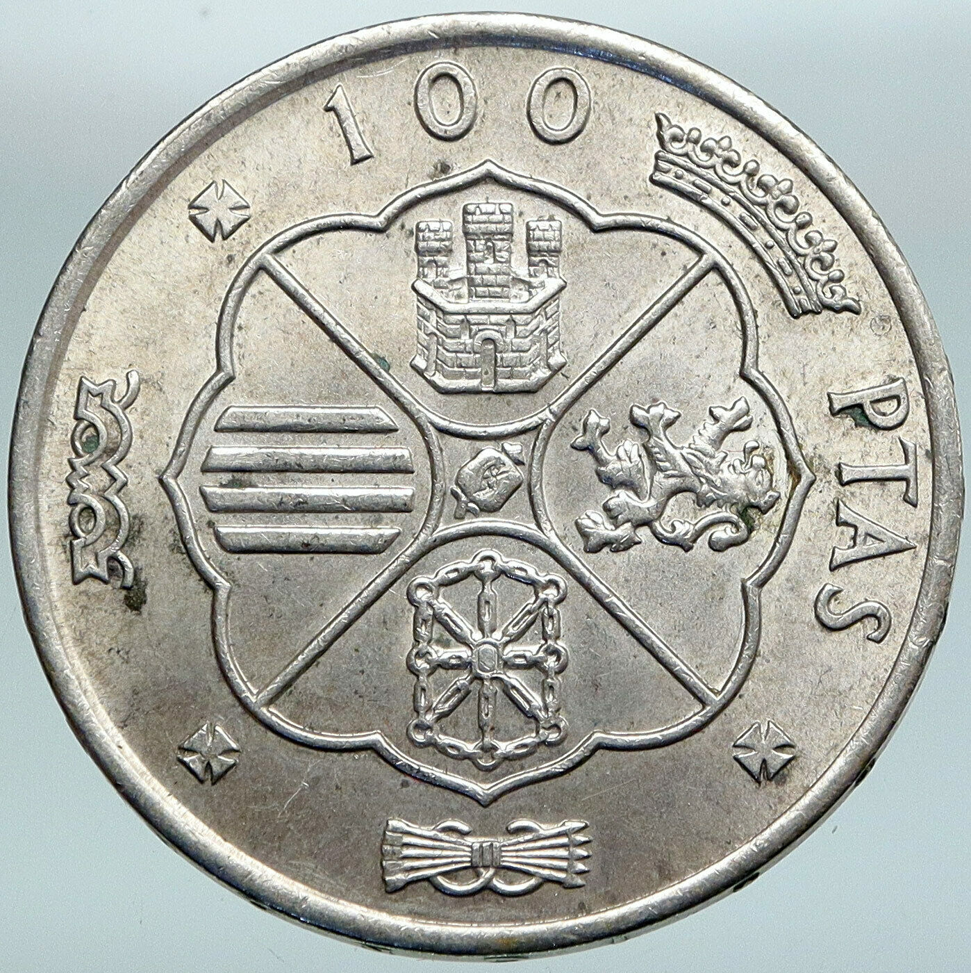 1966 SPAIN Large Franco Caudillo Genuine Silver 100 Pesetas Spanish Coin i88241