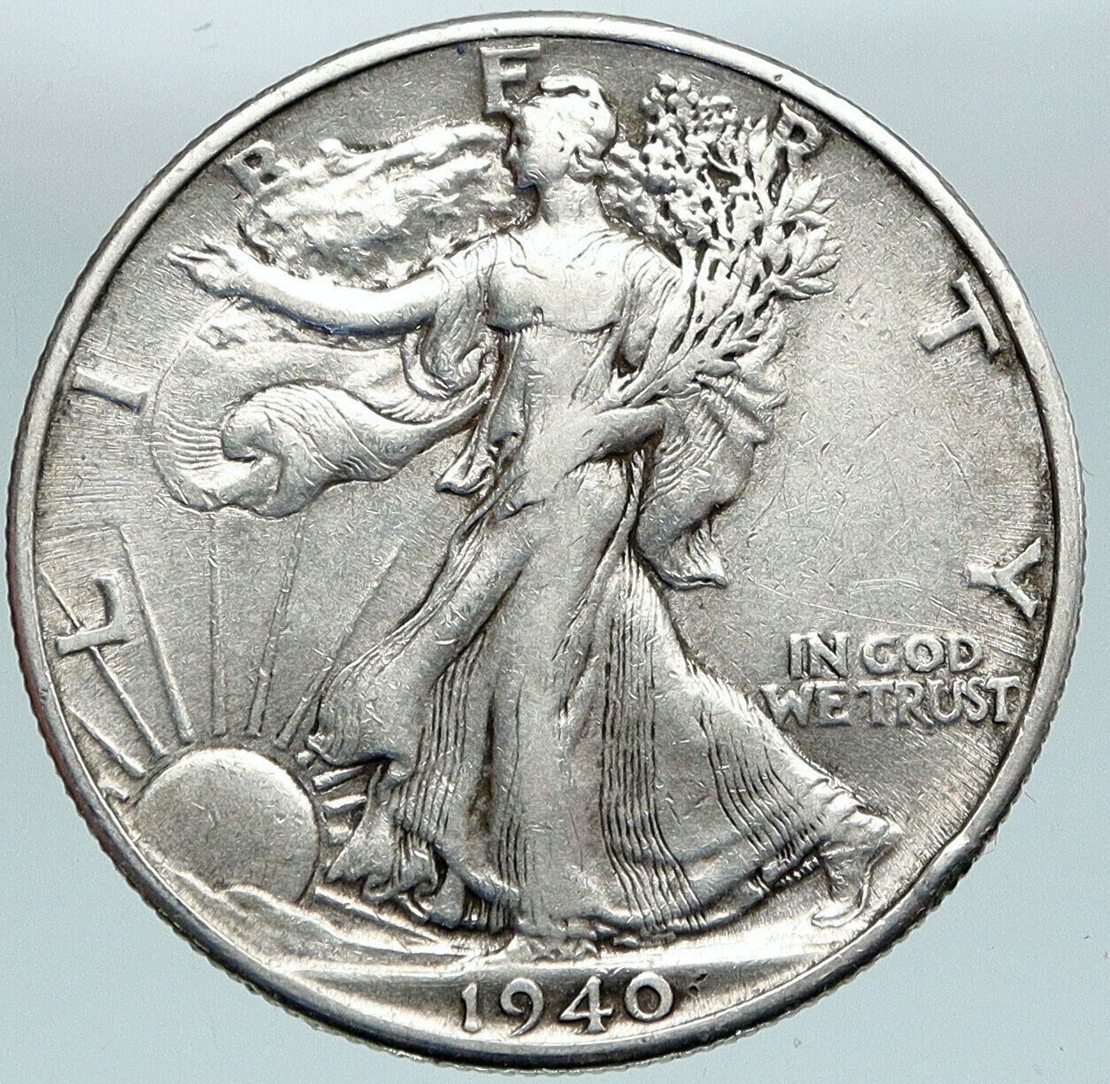 1940 WALKING LIBERTY Half Dollar Bald Eagle United States OLD Silver Coin i88242