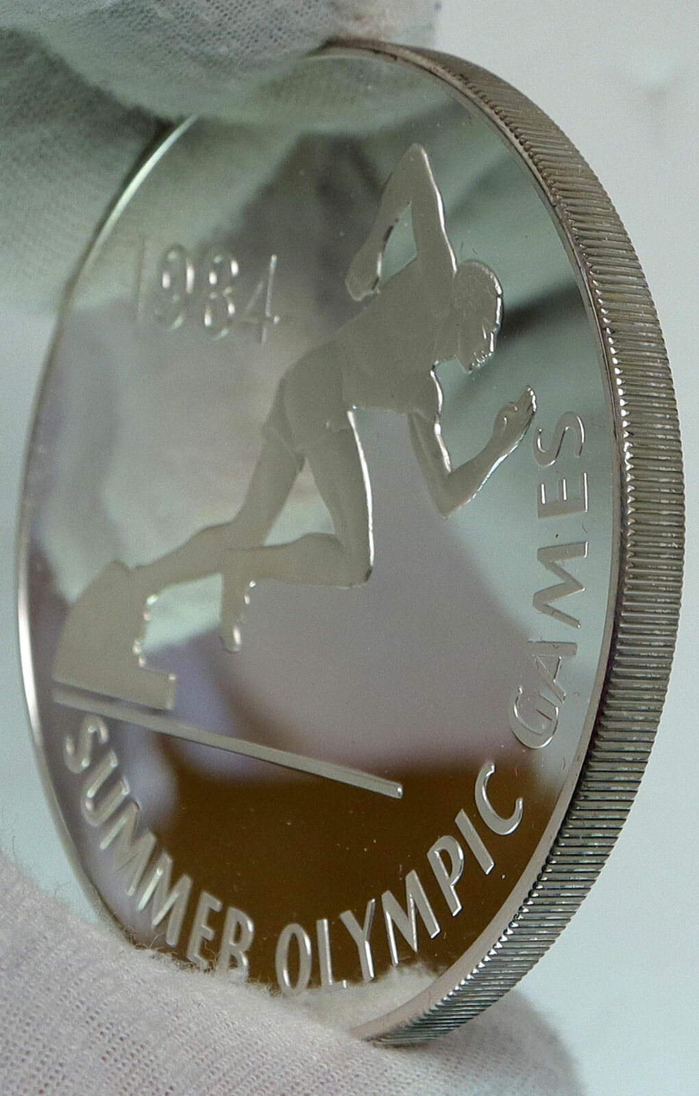 1984 JAMAICA Los Angeles USA OLYMPICS RUNNING Proof Silver 25 Dollar Coin i89105