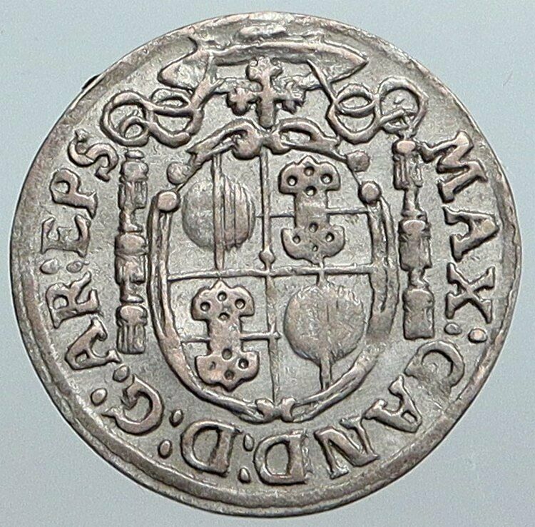 1683 AUSTRIA Salzburg BISHOPRIC Max Gandolf Kuenburg Silver Kreuzer Coin i89034