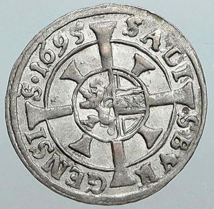 1695 AUSTRIA Bisphoric SALZBURG Johann Ernst von Thun Silver Kreuzer Coin i89030