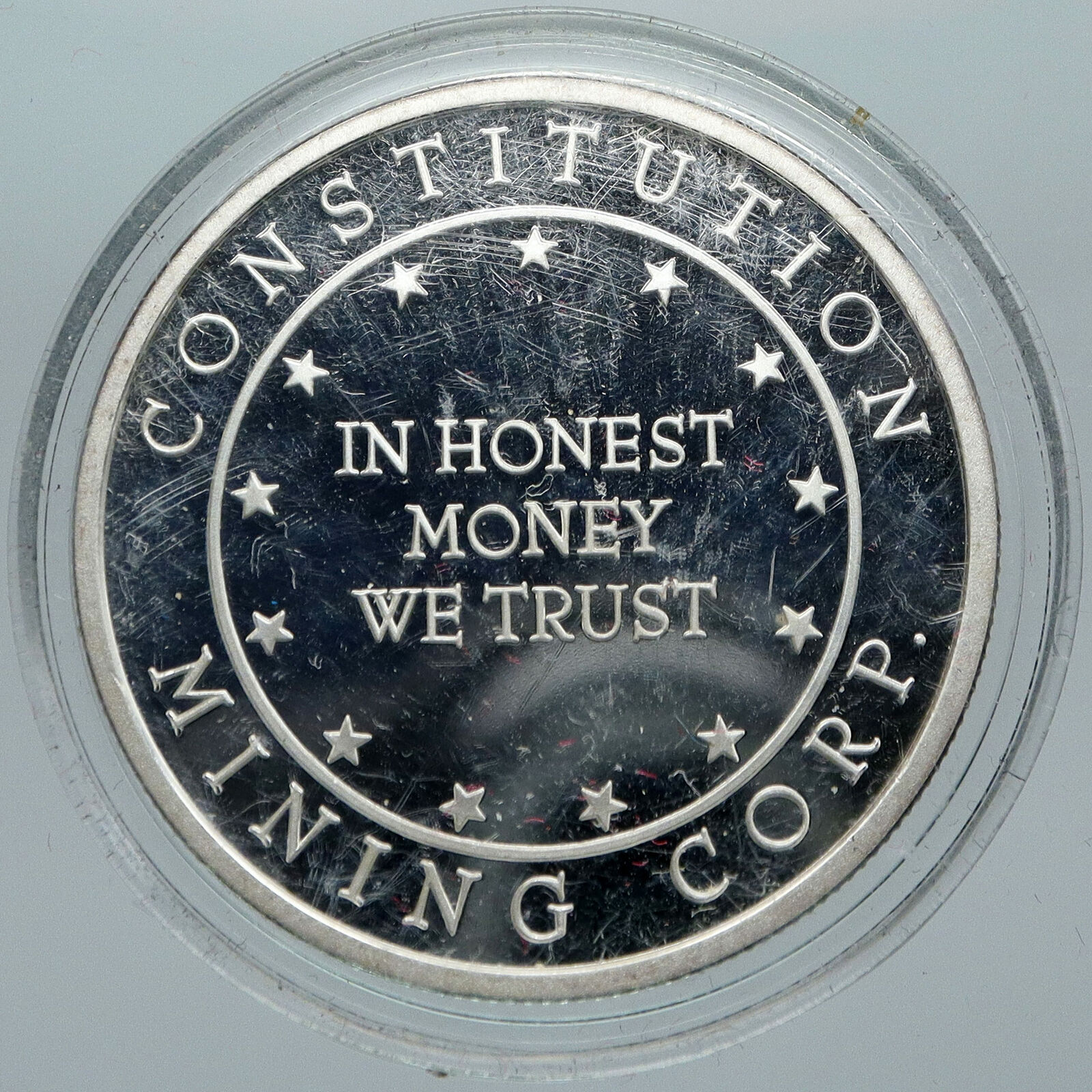 1970s UNITED STATES US Constitution Mining Corp Money Silver Medal Token i88767