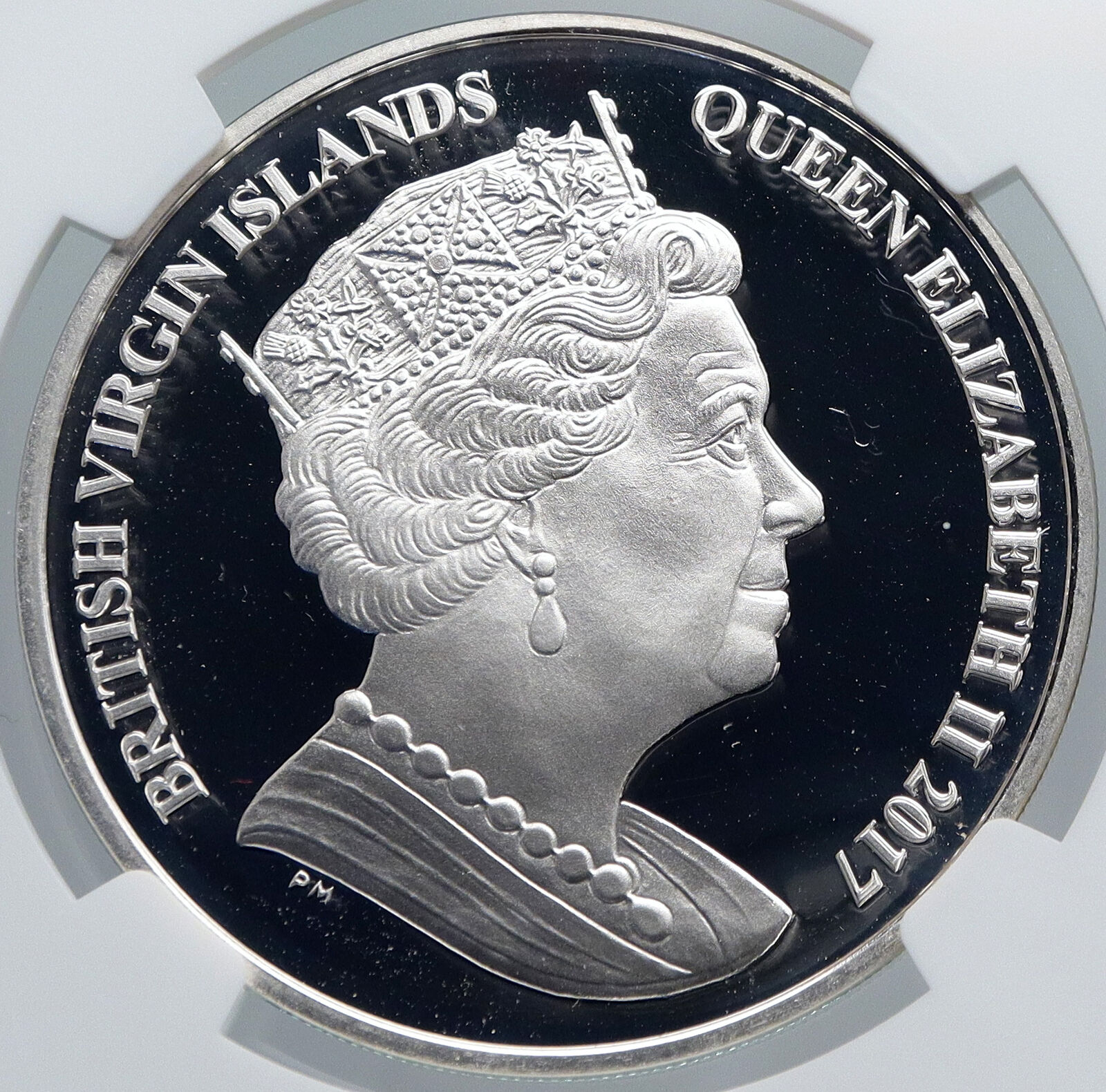 2017 British Virgin Islands UK QUEEN - SEAHORSE Proof Silver $10 Coin NGC i89219