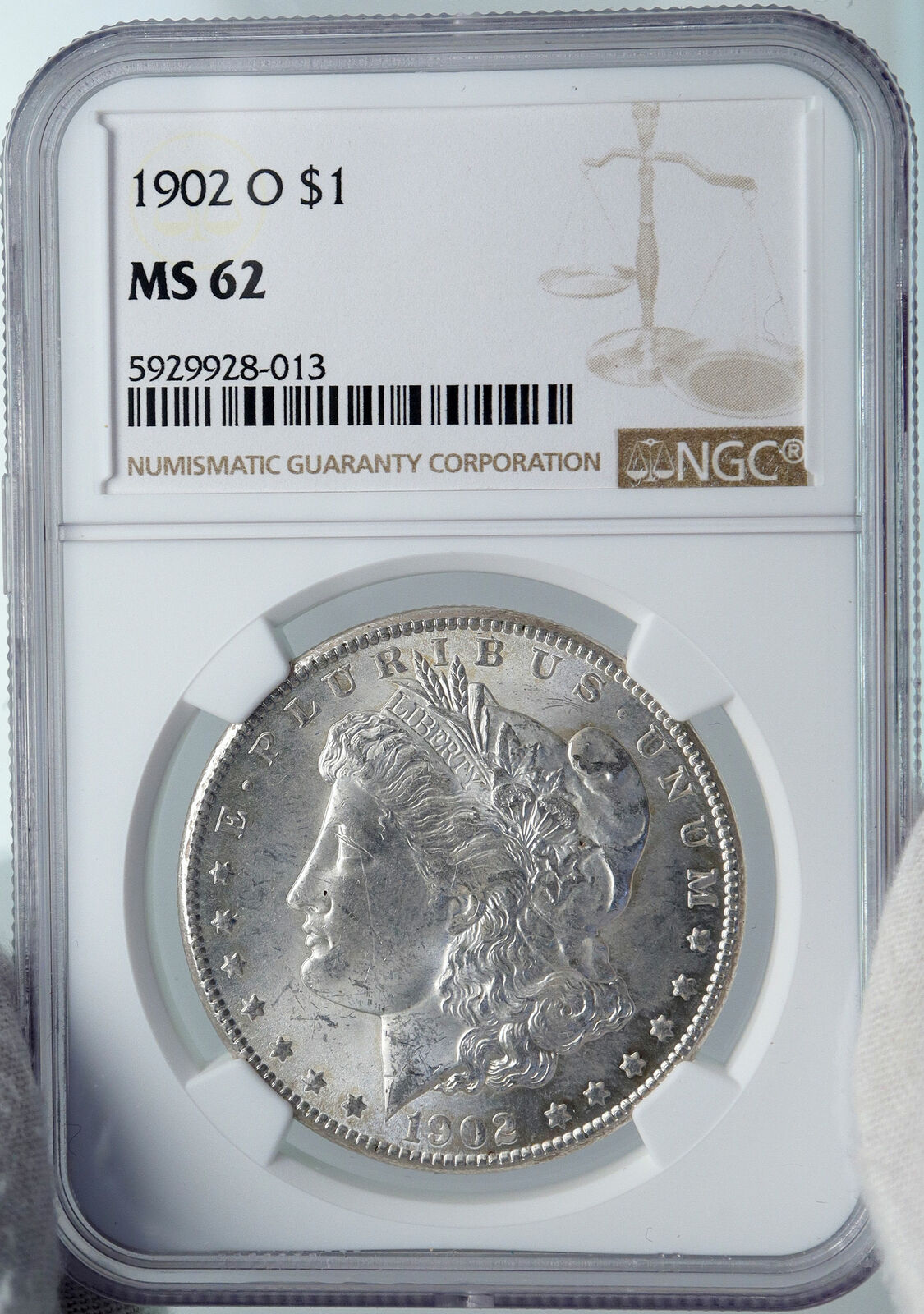 1902 O UNITED STATES of America SILVER Morgan US Dollar Coin EAGLE NGC i89161