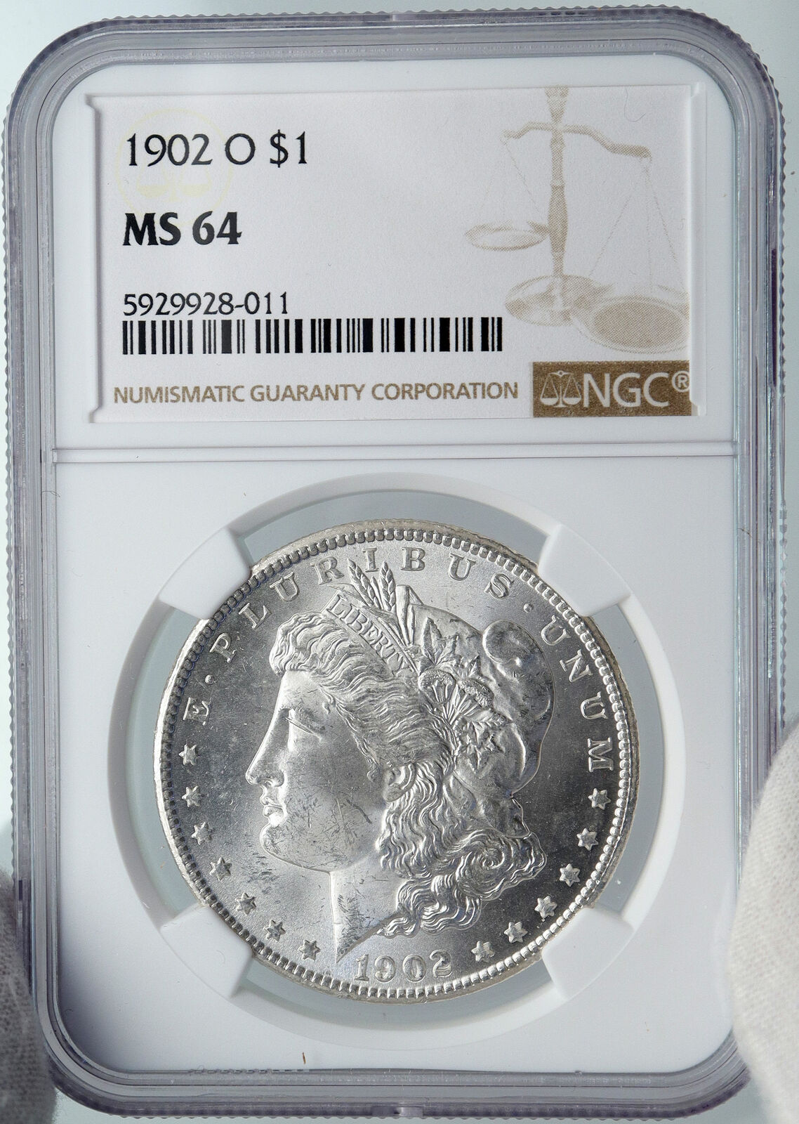 1902 O UNITED STATES of America SILVER Morgan US Dollar Coin EAGLE NGC i89166