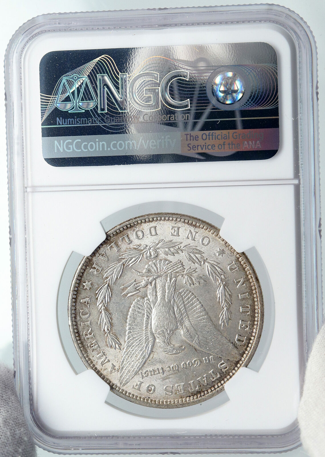 1889 P UNITED STATES of America SILVER Morgan US Dollar Coin EAGLE NGC i89172