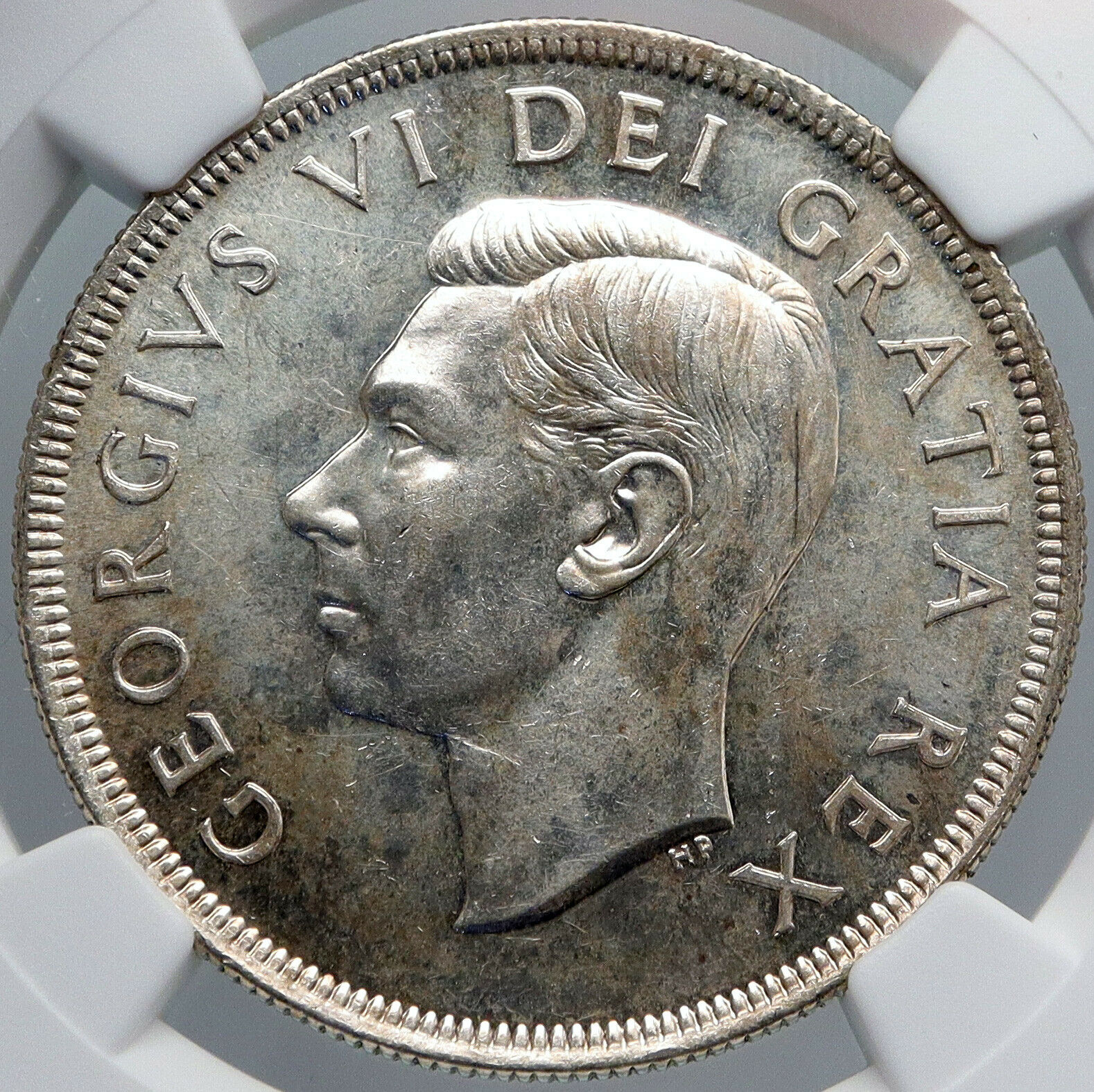 1949 CANADA UK King George VI SHIP Newfoundland Silver Dollar Coin NGC i89284