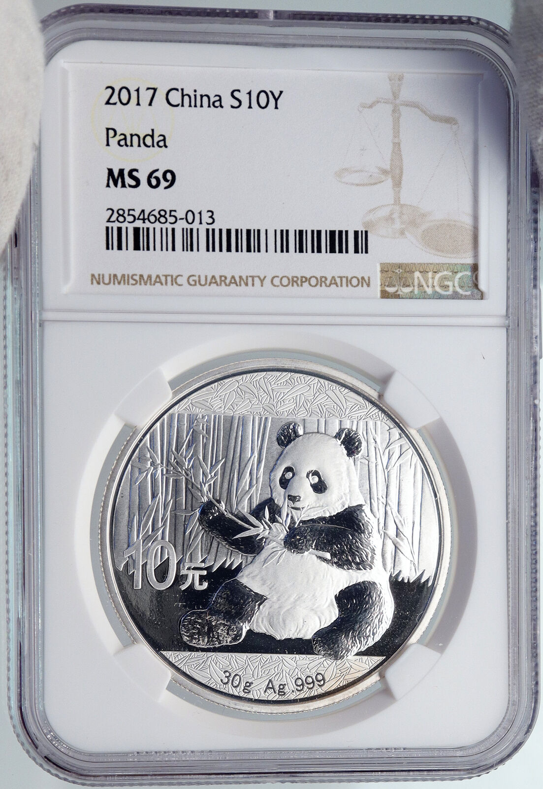 2017 CHINA PANDA Branch TEMPLE of HEAVEN Silver 10 Yuan Chinese Coin NGC i89283