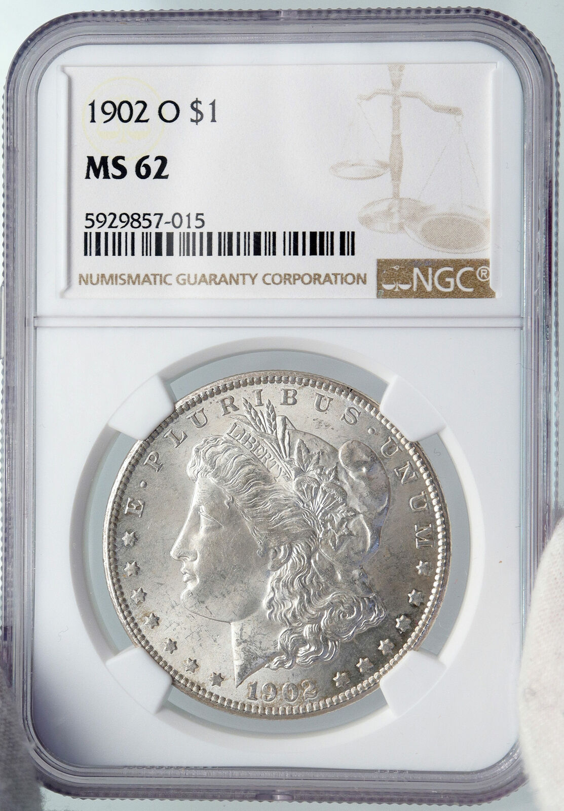 1902 O UNITED STATES of America SILVER Morgan US Dollar Coin EAGLE NGC i89189