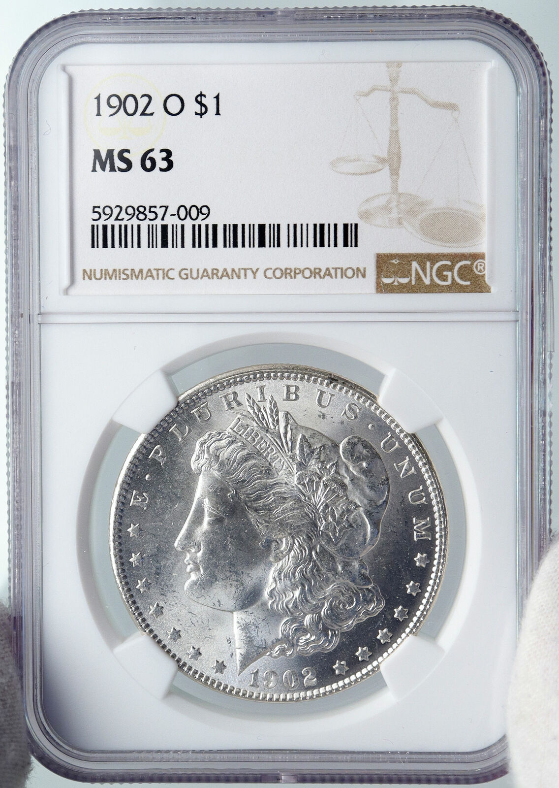 1902 O UNITED STATES of America SILVER Morgan US Dollar Coin EAGLE NGC i89183