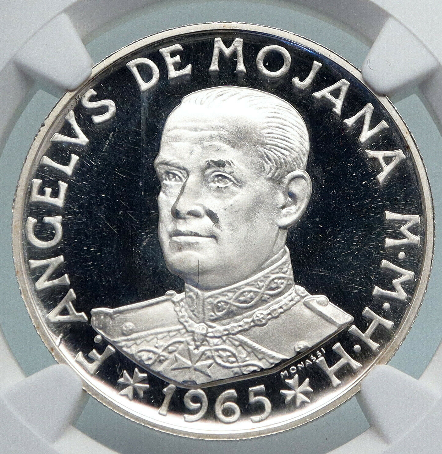 1965 ORDER OF MALTA Grandmaster MOJANA Paschal Lamb Silver Scudo Coin NGC i89320