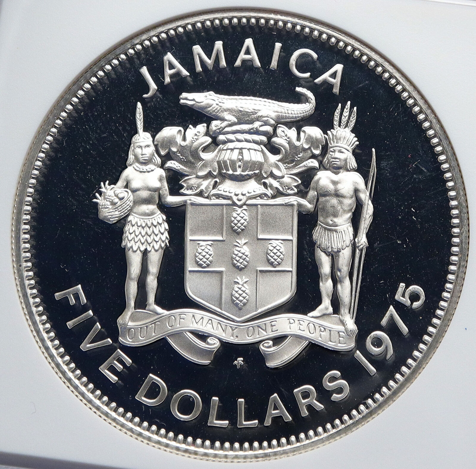 1979 JAMAICA Proof HUGE 4.5cm Premier Norman W Manley Silver $5 Coin NGC i89318