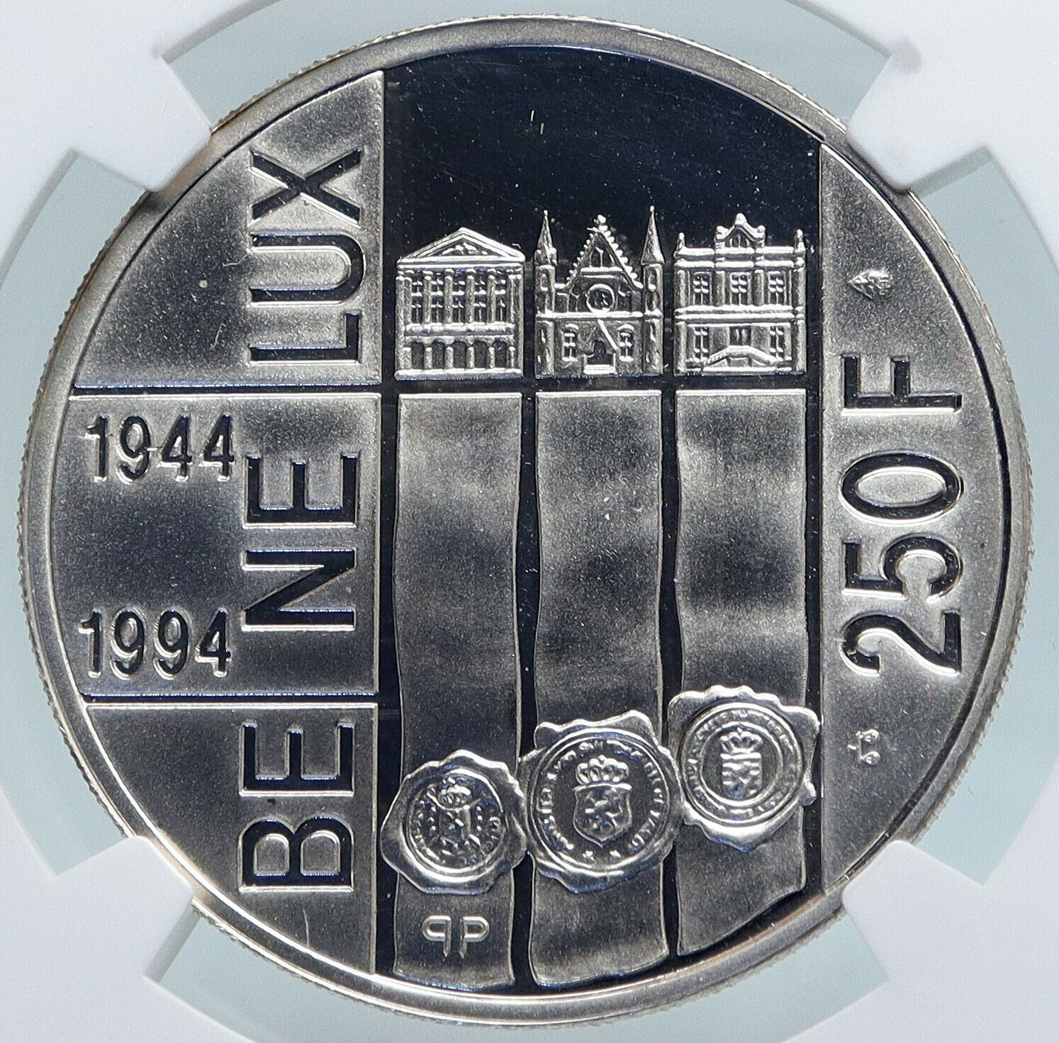 1994 BELGIUM King ALBERT II BENELUX TREATY Proof Silver 250Franc Coin NGC i89339