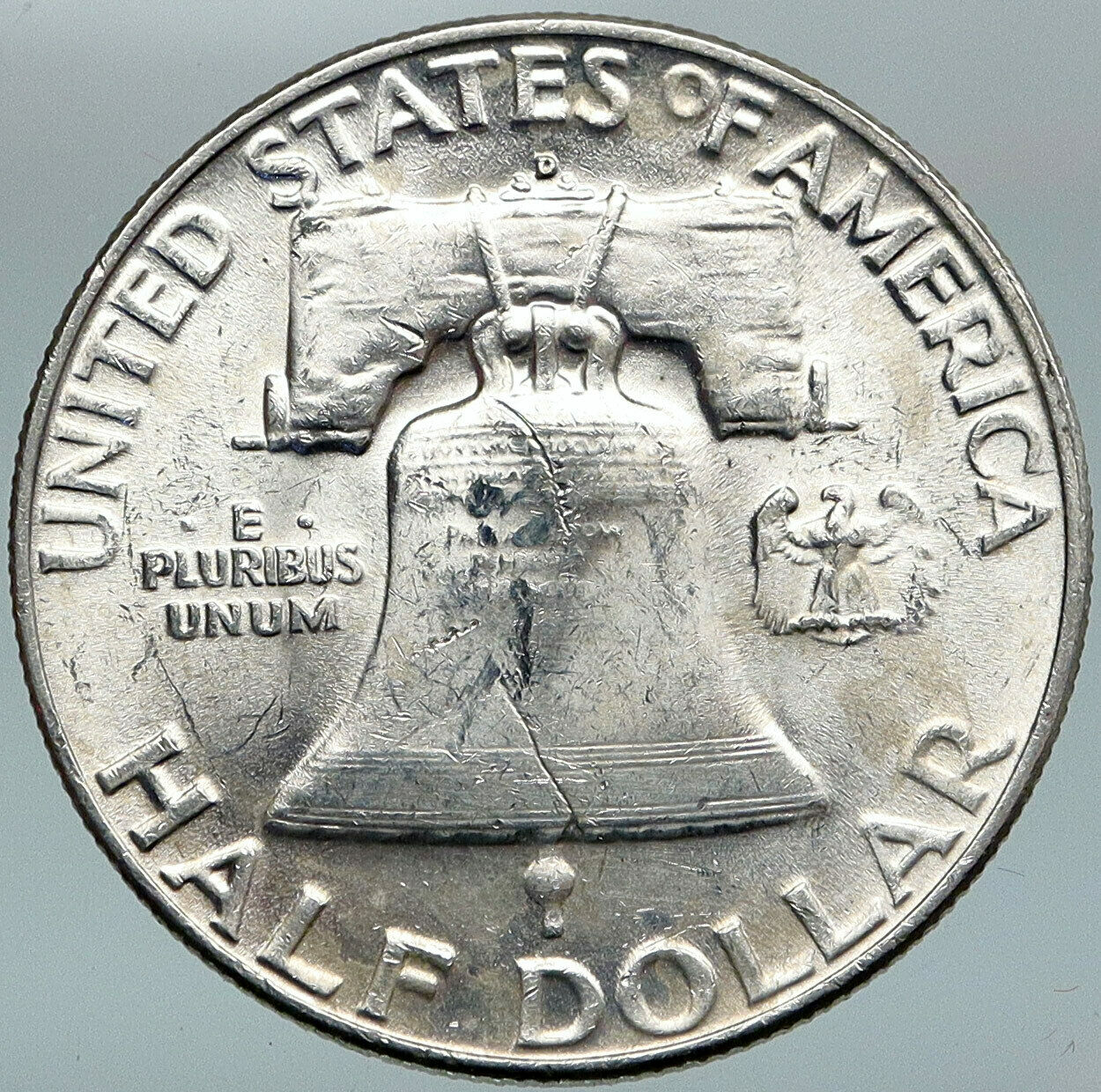 1952 USA Benjamin Franklin w LIBERTY BELL Vintage Silver Half Dollar Coin i88297