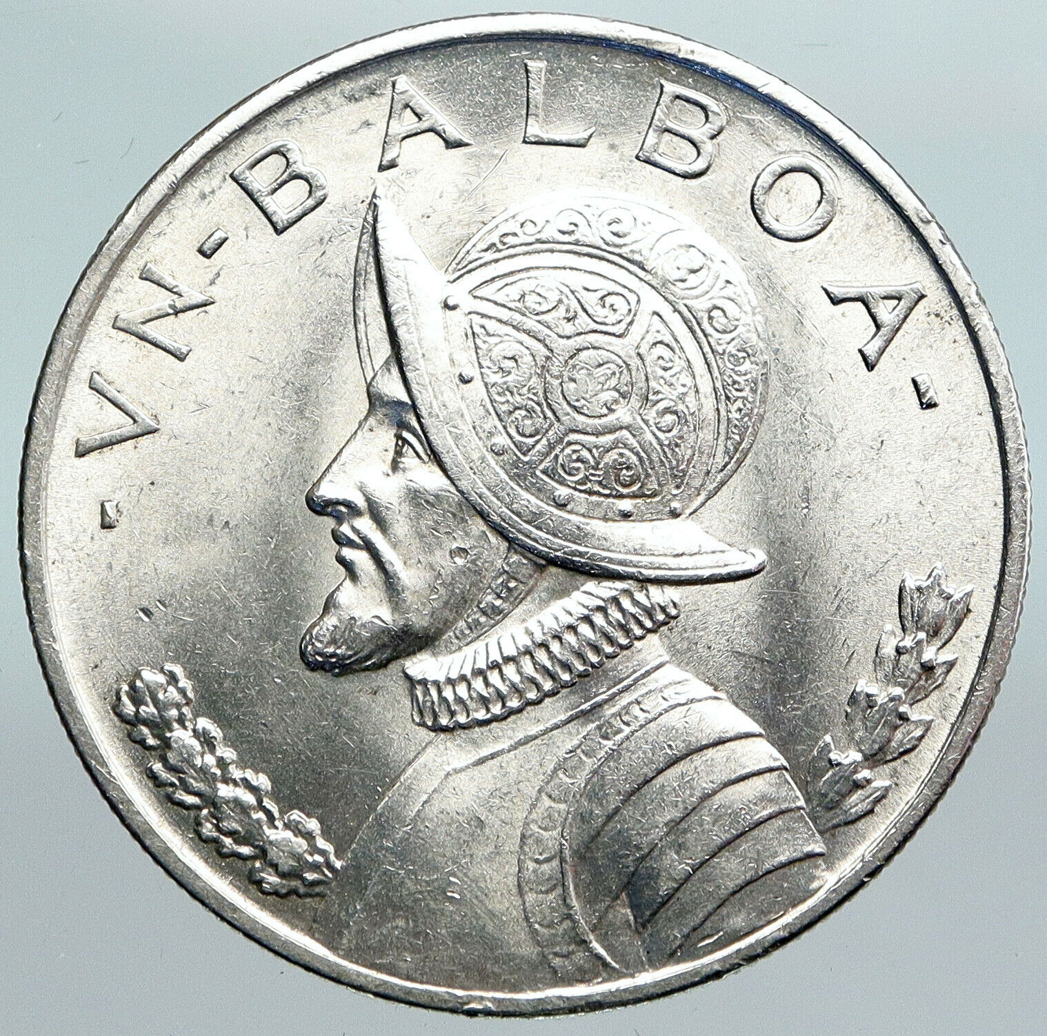 1947 PANAMA Large CONQUISTADOR BALBOA Liberty Vintage OLD Silver Coin i90041