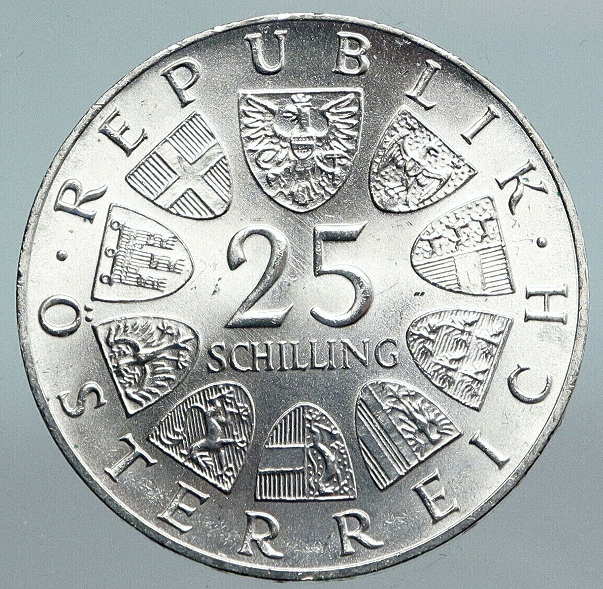 1973 AUSTRIA with Director Max Reinhardt VINTAGE Silver 25 Schilling Coin i90038