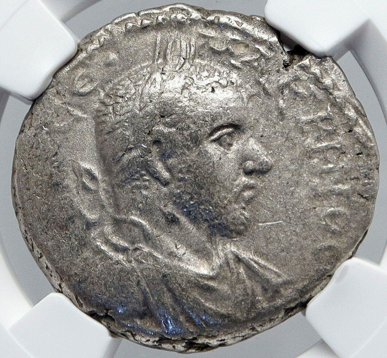 MACRINUS Authentic Ancient TETRADRACHM Roman Greek Aradus Coin EAGLE NGC i87718