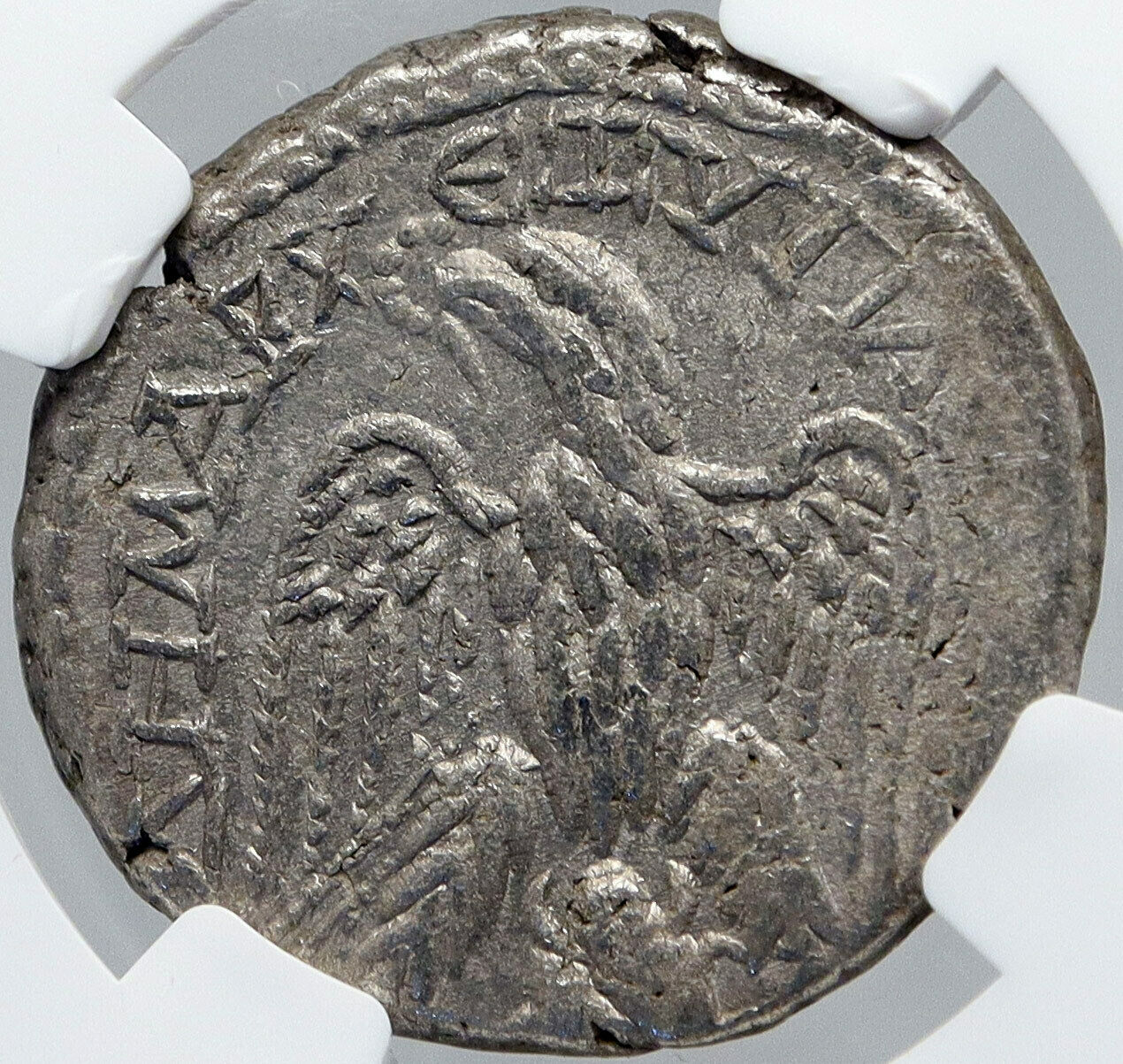 MACRINUS Authentic Ancient TETRADRACHM Roman Greek Aradus Coin EAGLE NGC i87718