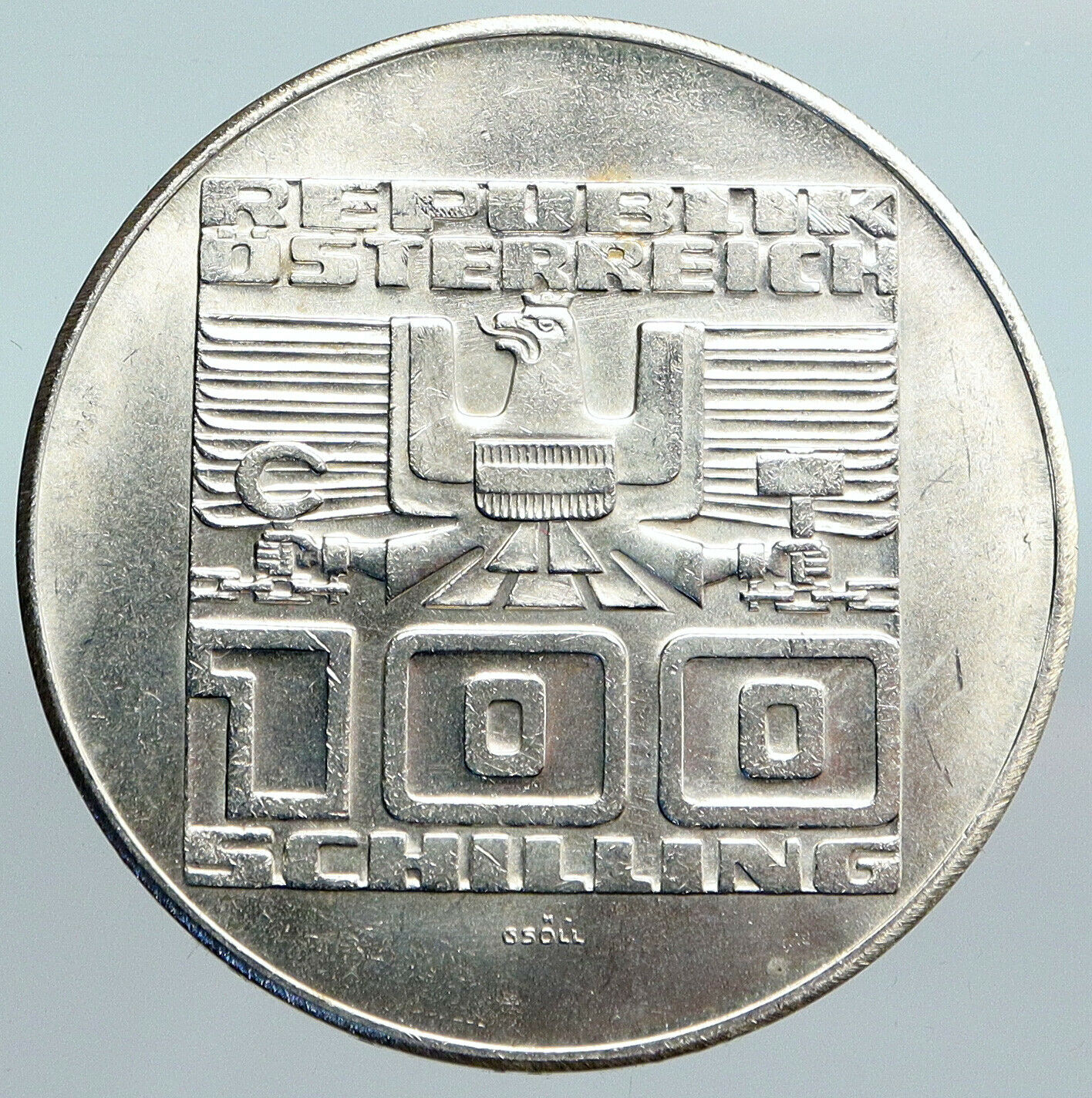 1978 AUSTRIA City of Villach Founding Genuine Silver 100 Shilling Coin i90096