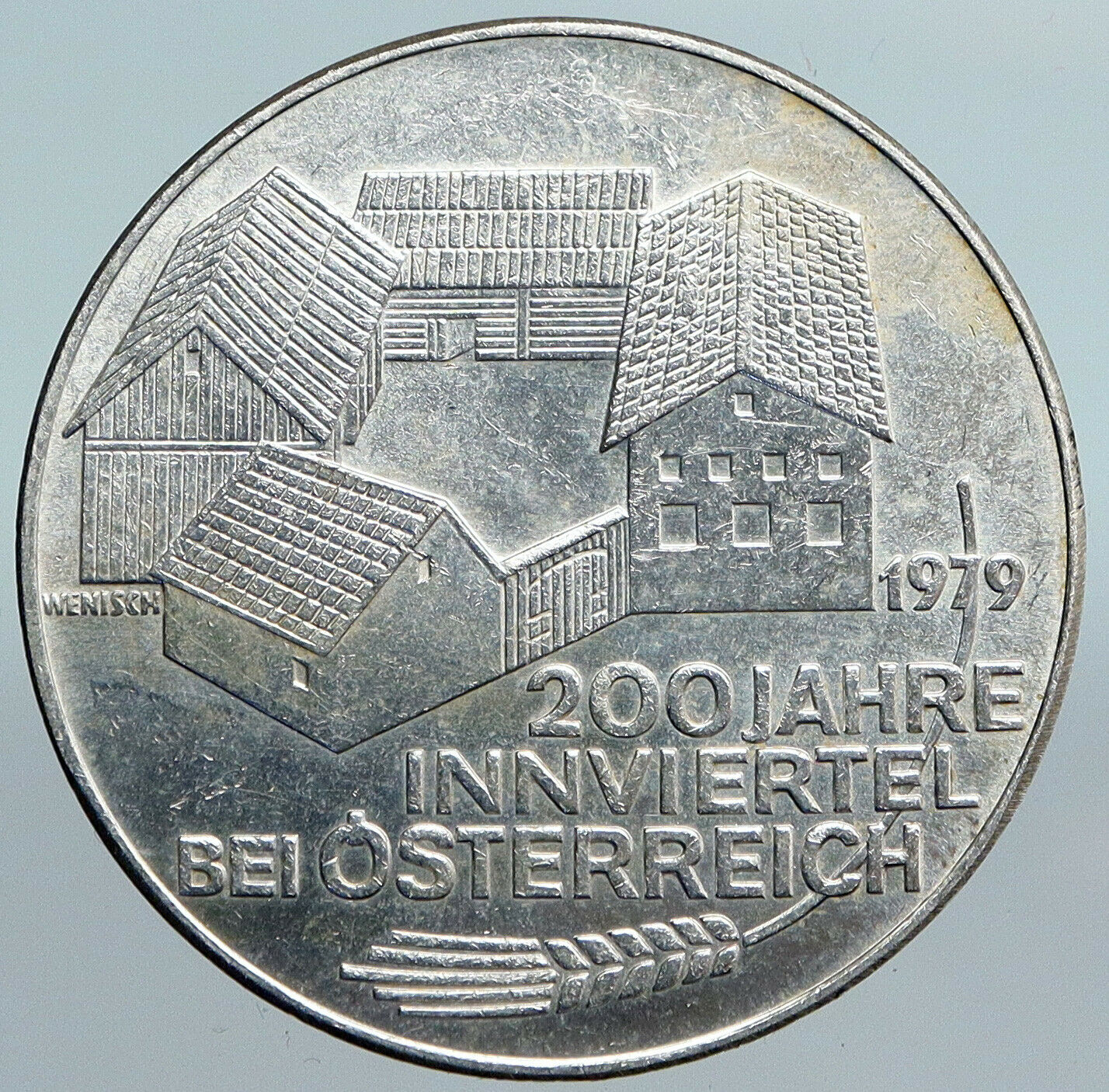 1979 AUSTRIA Inn District Buildings VINTAGE OLD Silver 100 Schilling Coin i90090