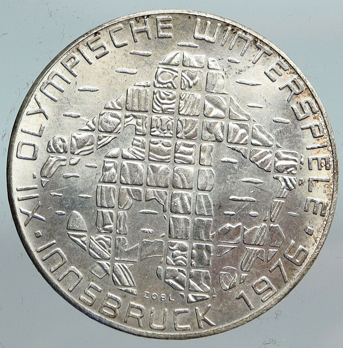 1976 Innsbruck WINTER Olympic Games AUSTRIA - SILVER 100 Schilling Coin i90112