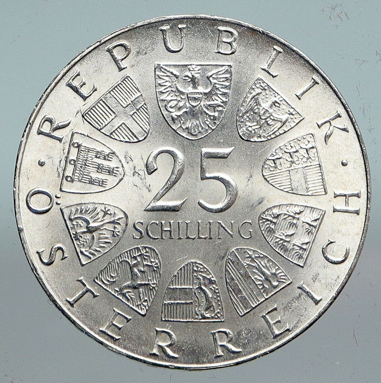 1973 AUSTRIA with Director Max Reinhardt VINTAGE Silver 25 Schilling Coin i90139