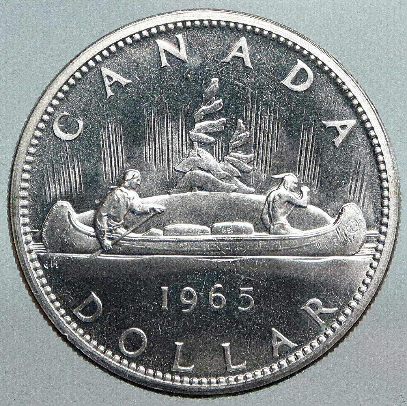 1965 CANADA w UK Queen Elizabeth II Voyagers OLD Proof Silver Dollar Coin i90198