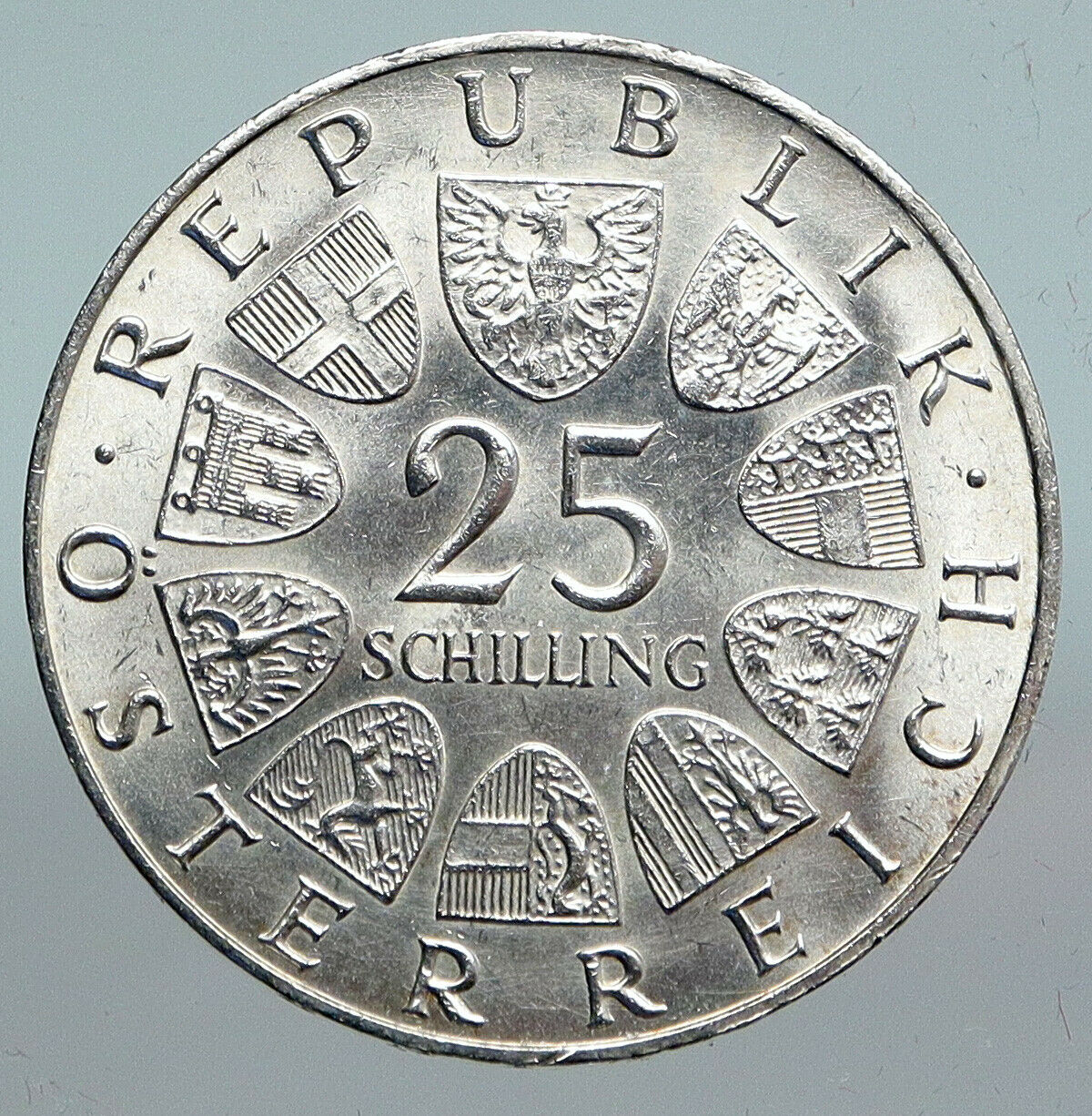 1967 AUSTRIA with QUEEN MARIA THERESIA Antique Silver 25 Schilling Coin i90138