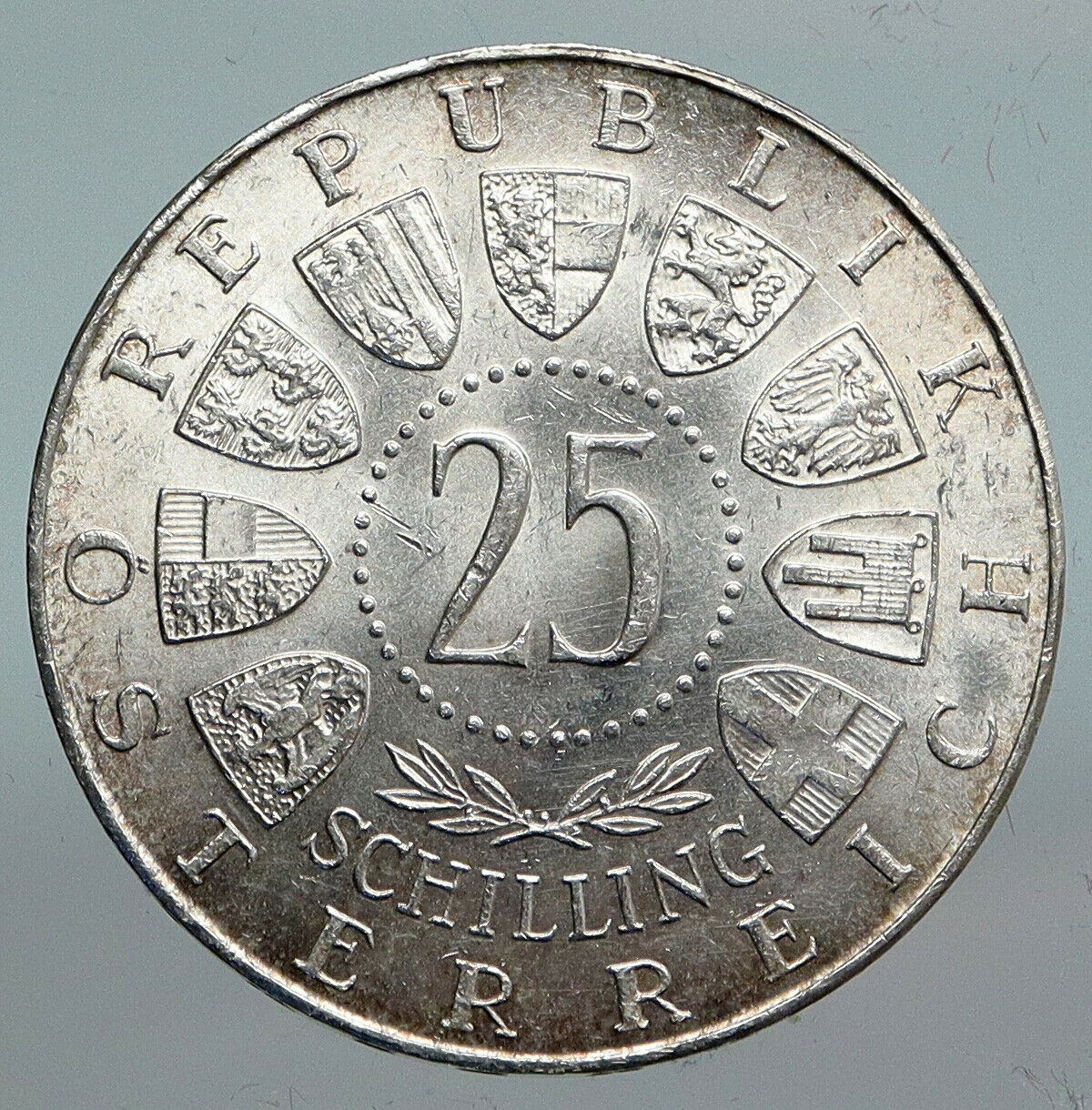 1959 AUSTRIA 100Y Archduke Johann John VINTAGE Silver 25 Schilling Coin i90142