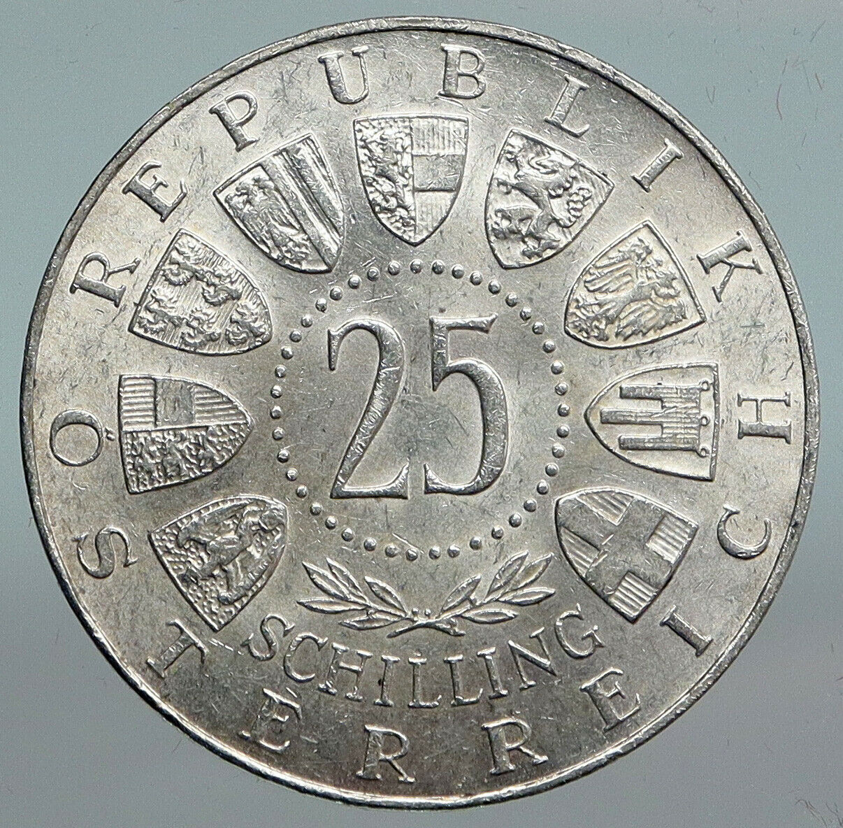 1963 AUSTRIA with Prince Eugen Antique Silver 25 Schilling Austrian Coin i90144