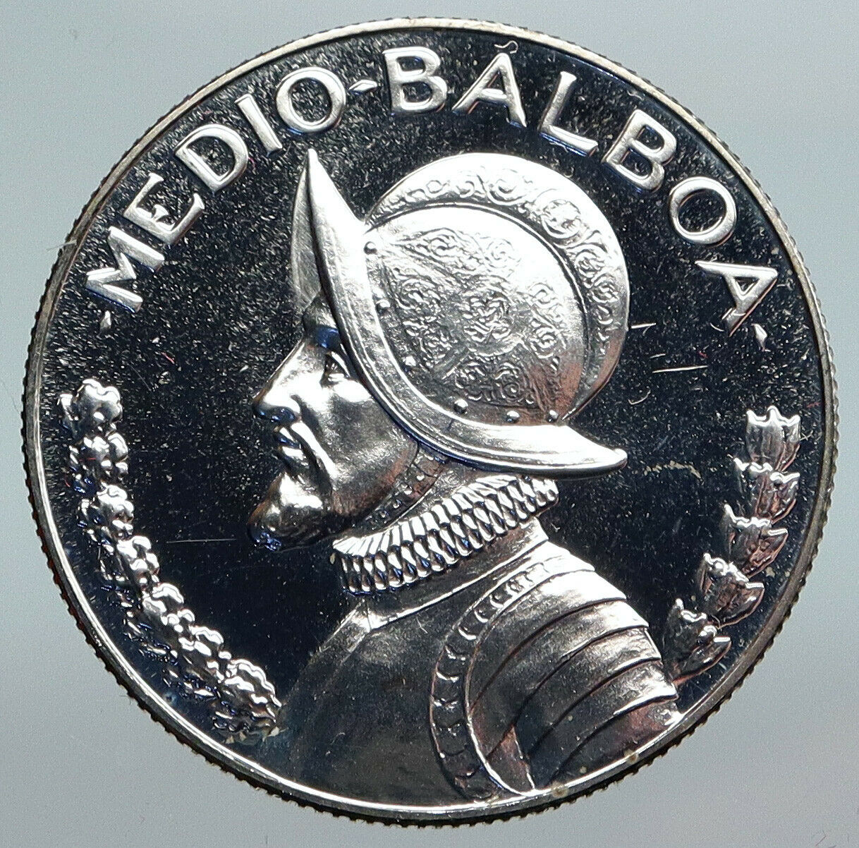 1972 PANAMA Spanish Conquistador Hero VINTAGE PRF Silver 1/2 BALBOA Coin i90173