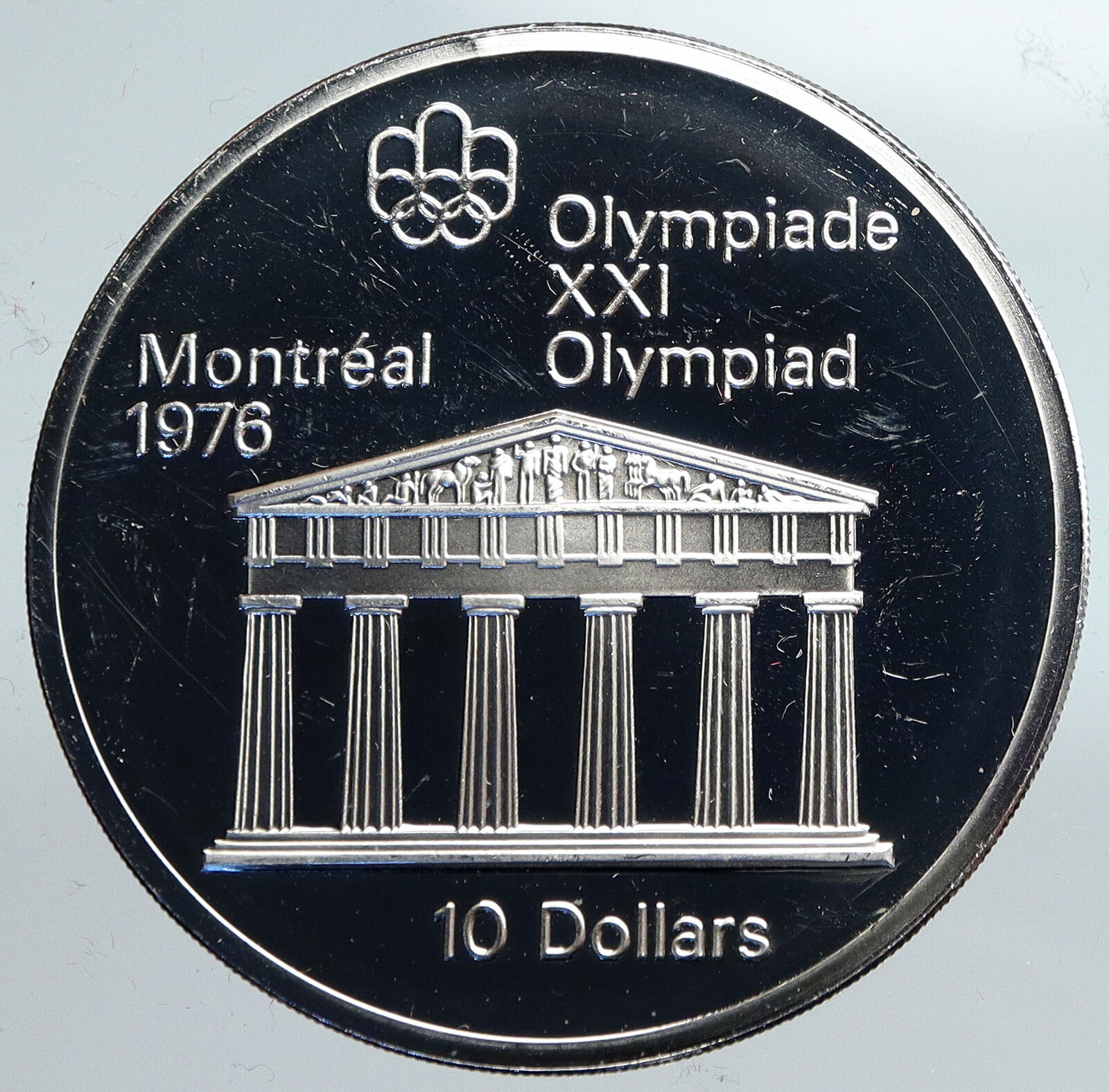 1974 CANADA Queen Elizabeth II Olympics Montreal Proof Silver $10 Coin i90168