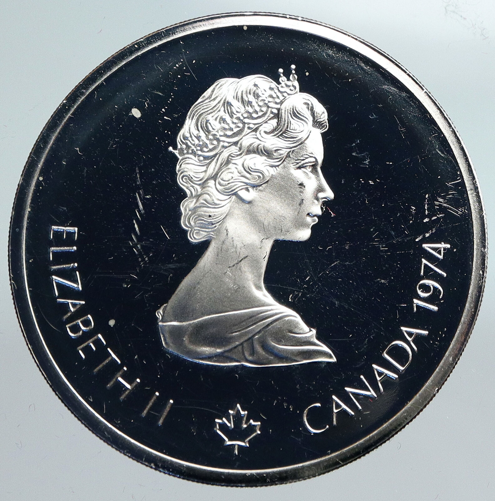 1974 CANADA Queen Elizabeth II Olympics Montreal Proof Silver $10 Coin i90168