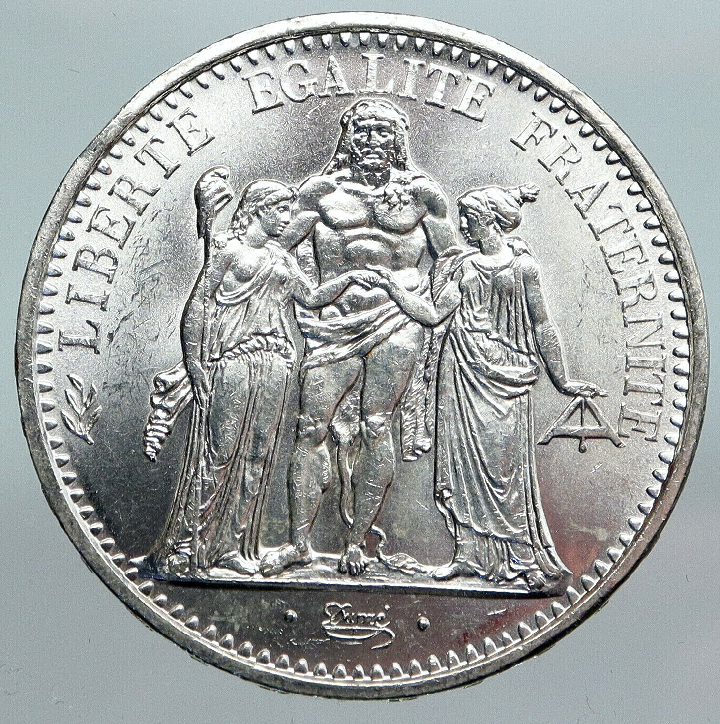 1965 FRANCE Large HERCULES Motto VINTAGE Old Silver 10 FRANCS French Coin i90274