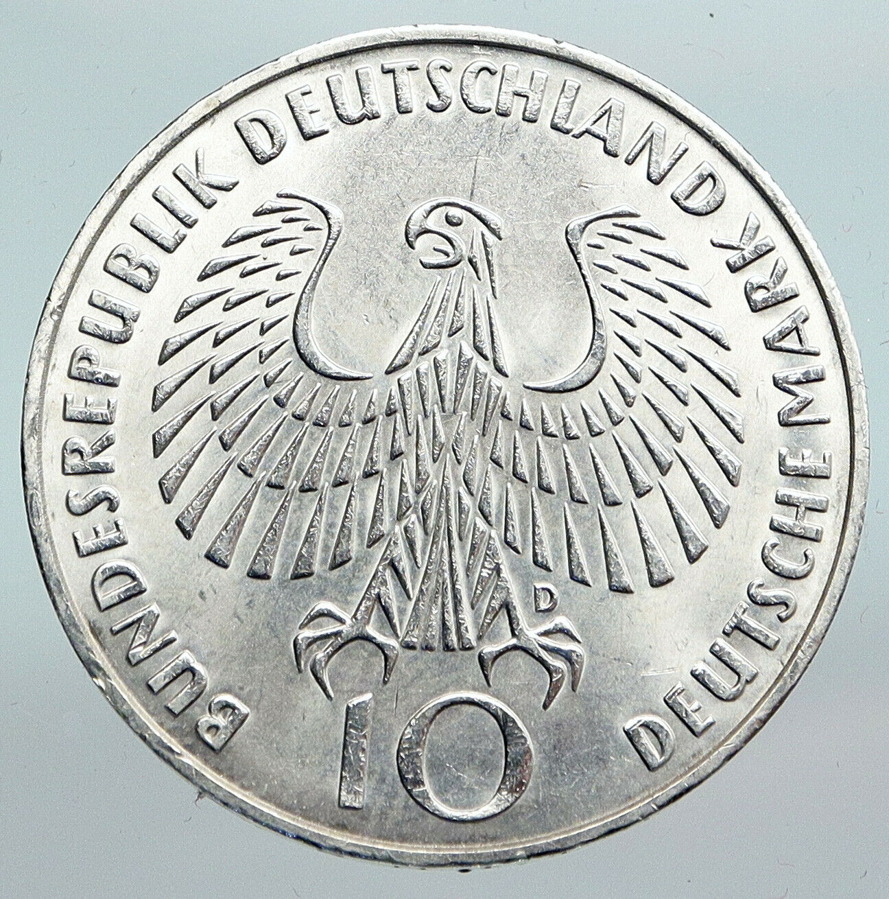 1972 Germany Munich Summer Olympic Antique Vintage Silver 10 Mark Coin i90291