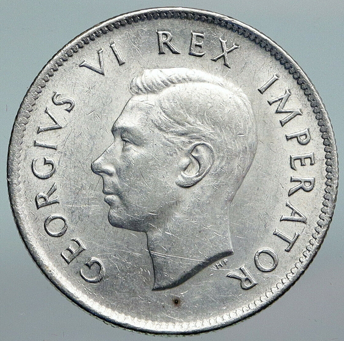 1941 SOUTH AFRICA UK King GEORGE V Vintage OLD Silver 2 Shillings Coin i90204