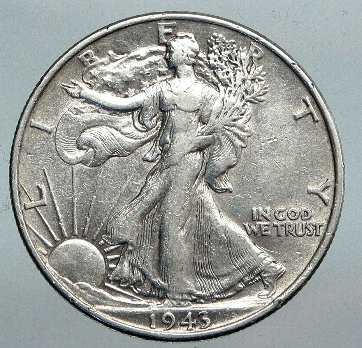 1943P UNITED STATES US Silver WALKING LIBERTY Half Dollar Coin BALD EAGLE i90234