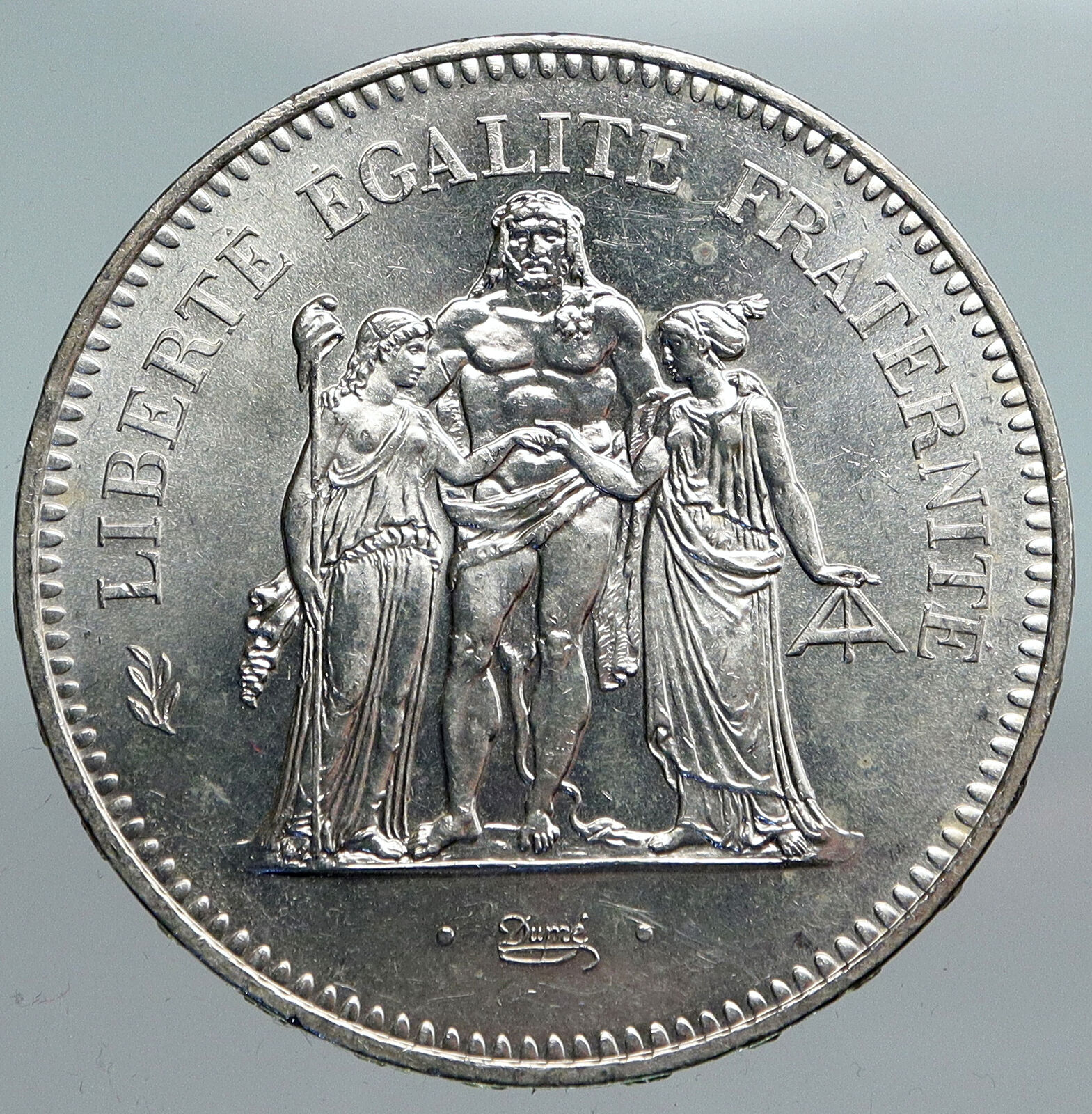 1979 FRANCE Large HERCULES Motto VINTAGE Old Silver 50 FRANCS French Coin i90240