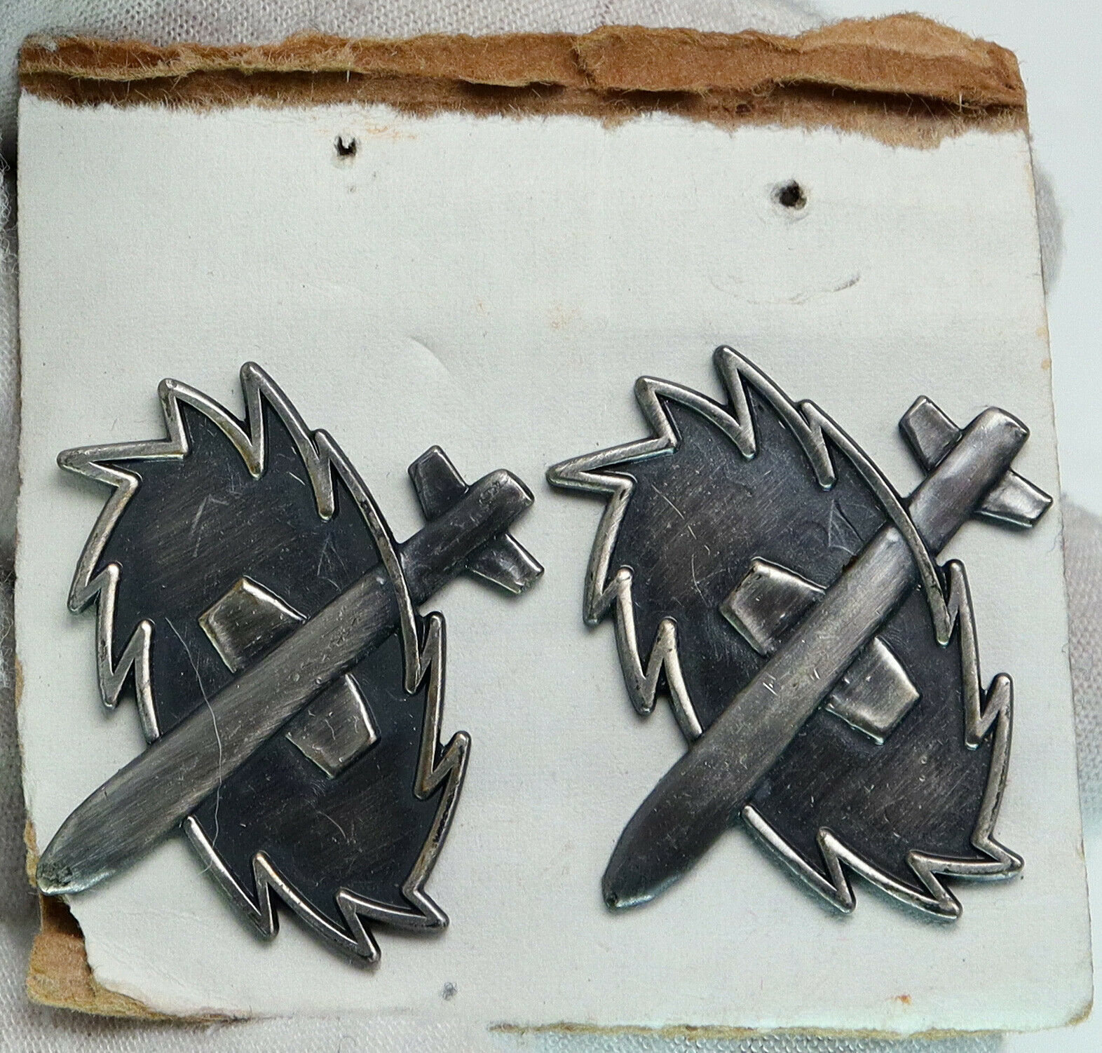 United States Navy ARMY NAVY Militaria TOMAHAWK MISSILE Vintage Pair Pins i90377