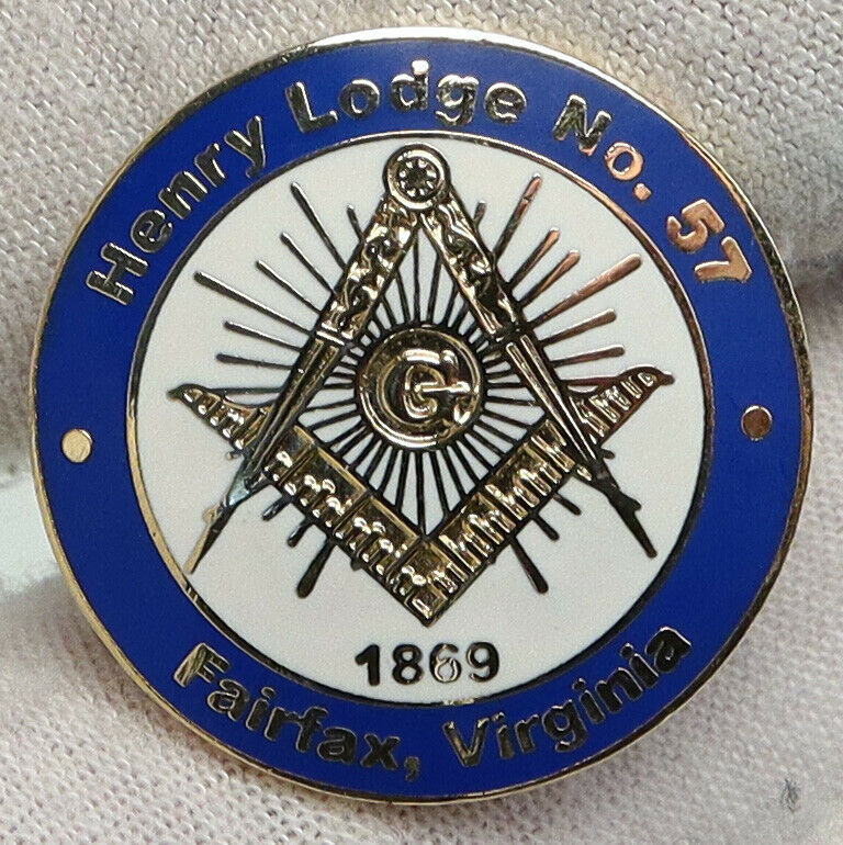 USA FREEMASON Fairfax VIRGINIA HENRY LODGE No 57 SYMBOL Scottish Rite Pin i90418