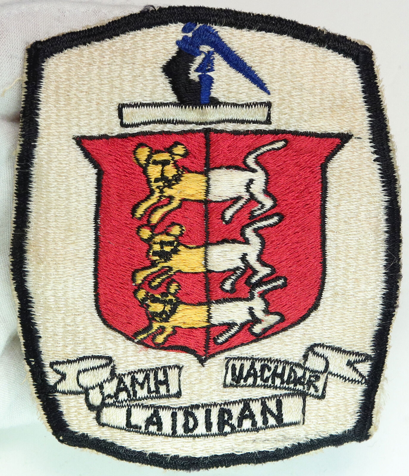 Lion Patch Shield LAMH MACHDAR LAIDIRAN Large Cloth EMBLEM SEWN COLOR i90407