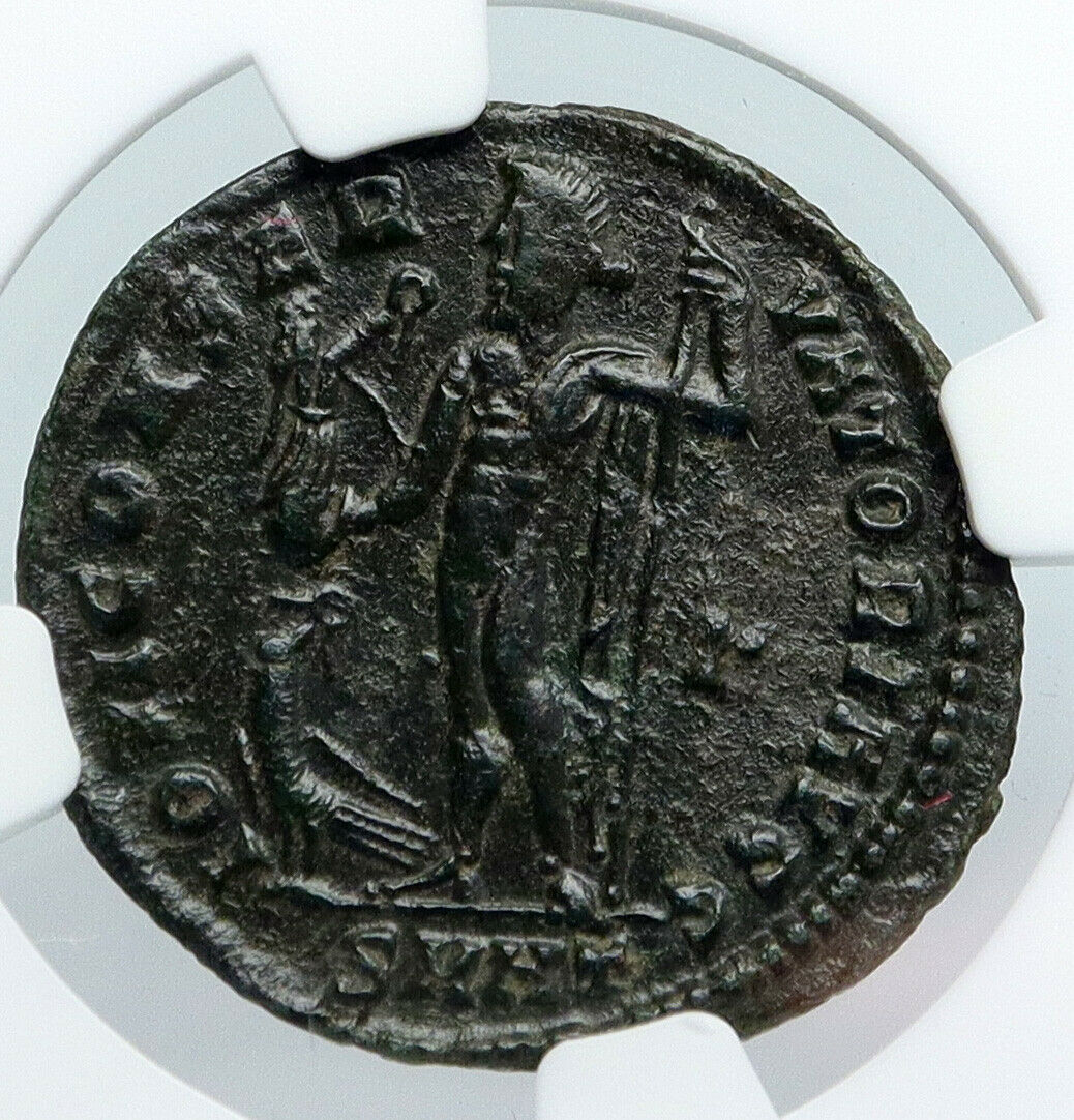 LICINIUS I Authentic Ancient 313AD Alexandria Egypt Roman Coin VIRTUS NGC i90421